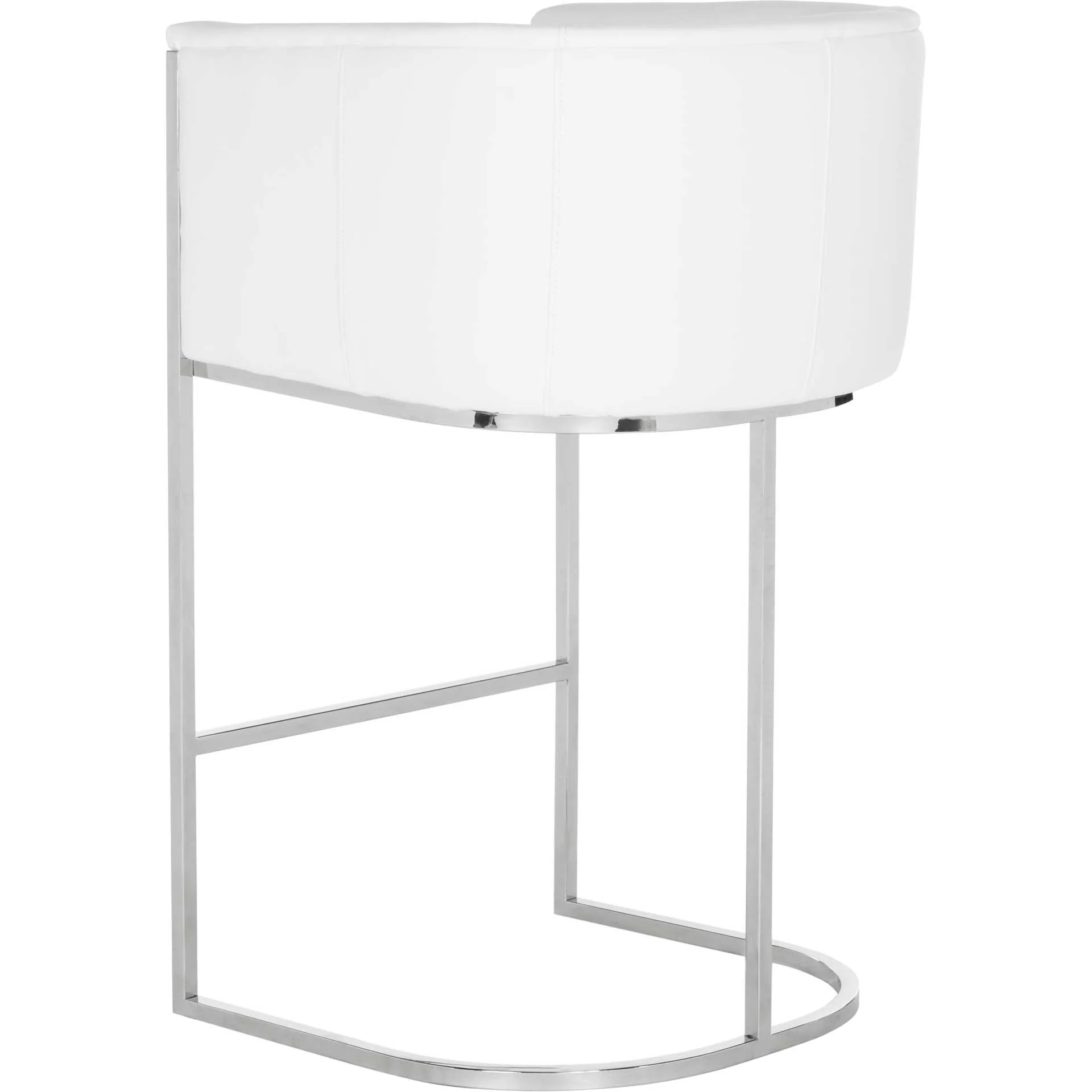 Shanara Leather Bar Stool White - Image 3