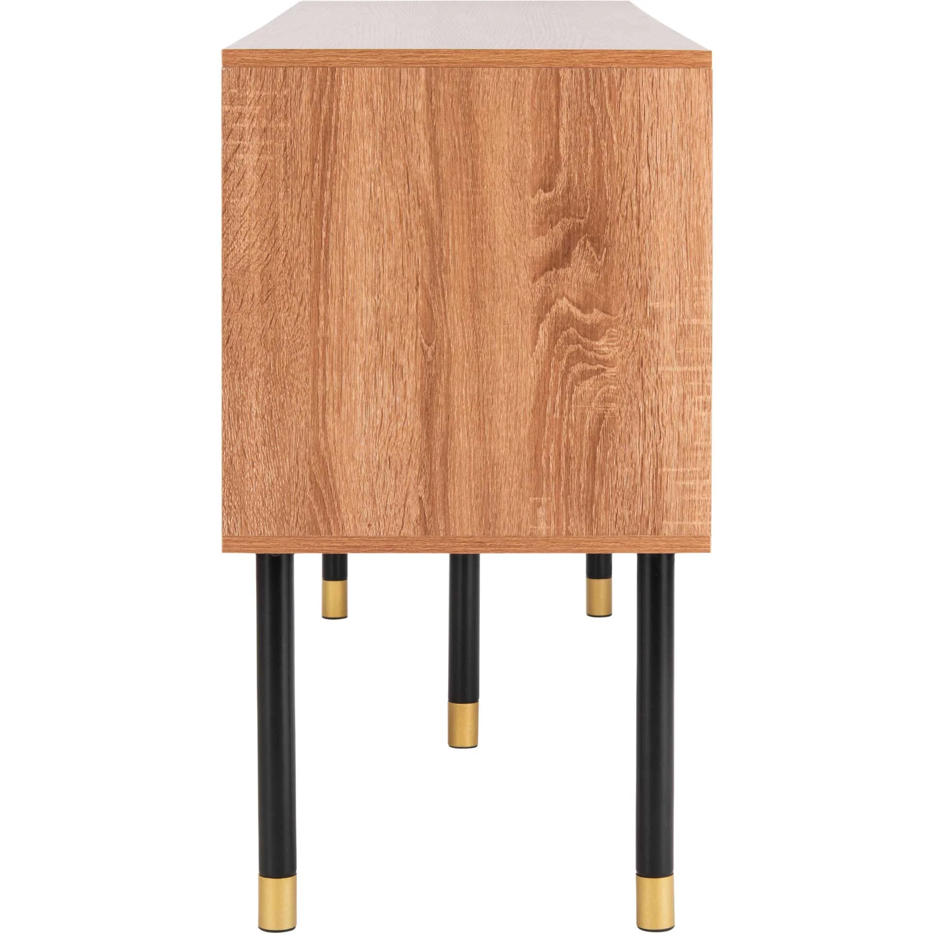 Shanara TV Stand White/Natural/Black/Gold - Image 3