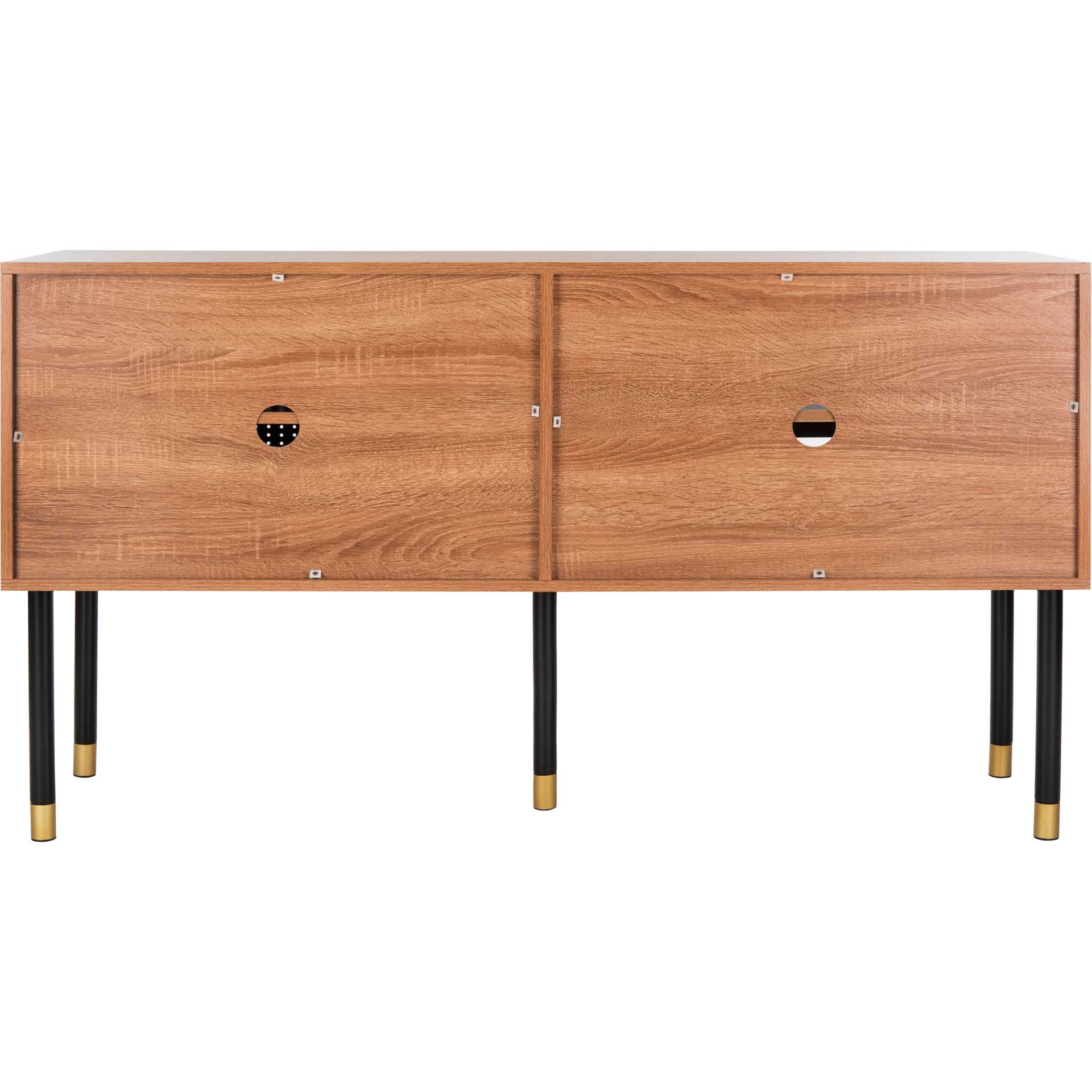 Shanara TV Stand White/Natural/Black/Gold - Image 4