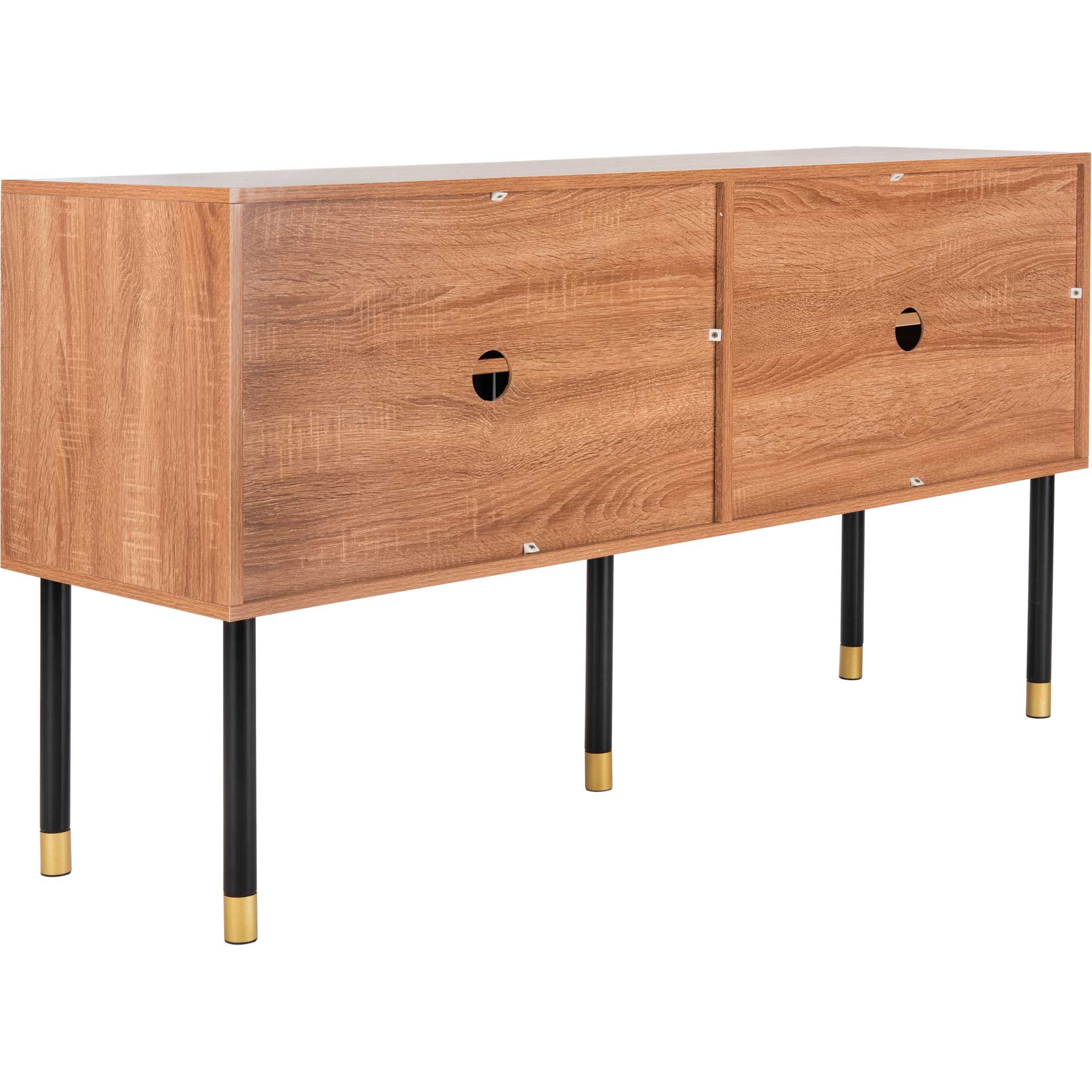 Shanara TV Stand White/Natural/Black/Gold - Image 5