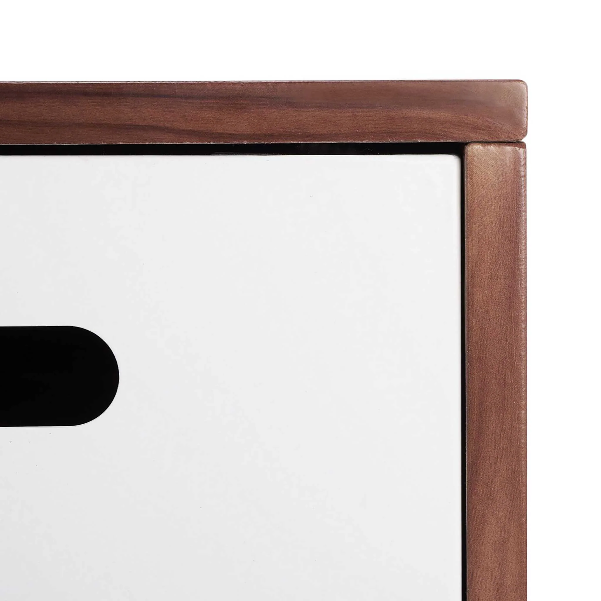 Shanara TV Stand White/Walnut/Black/Gold - Image 7