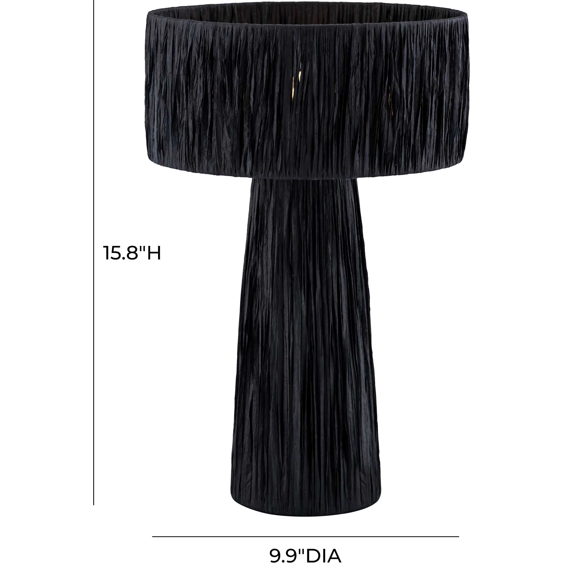 Shannon Rafia Table Lamp Black - Image 5