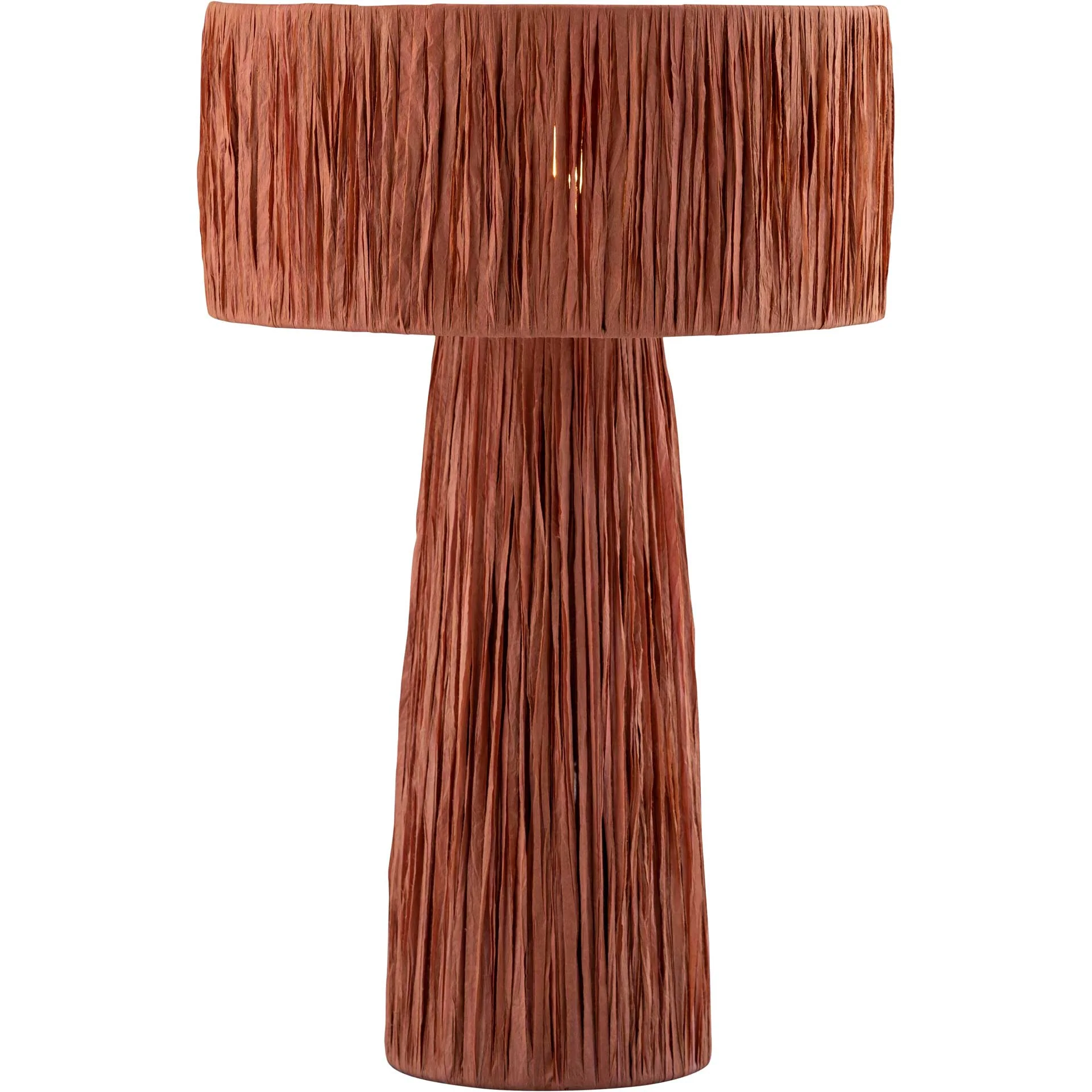 Shannon Rafia Table Lamp Brick - Image 2