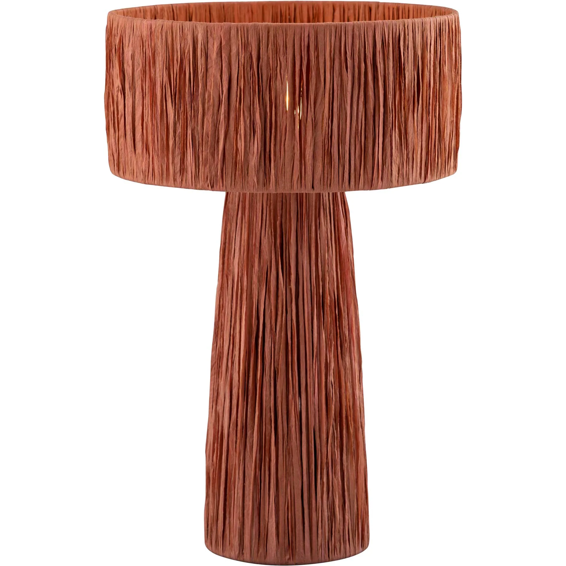 Shannon Rafia Table Lamp Brick - Image 3