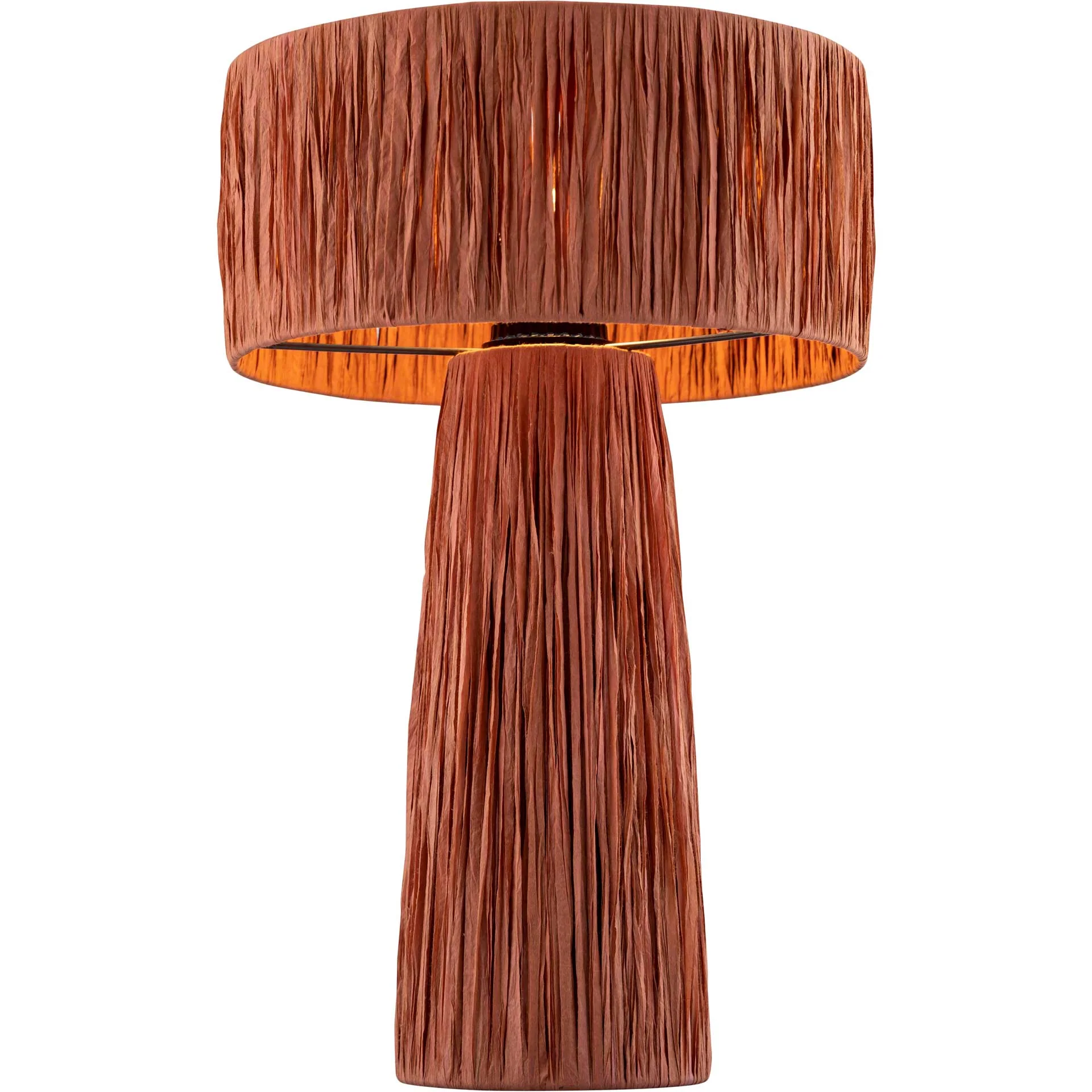 Shannon Rafia Table Lamp Brick - Image 4