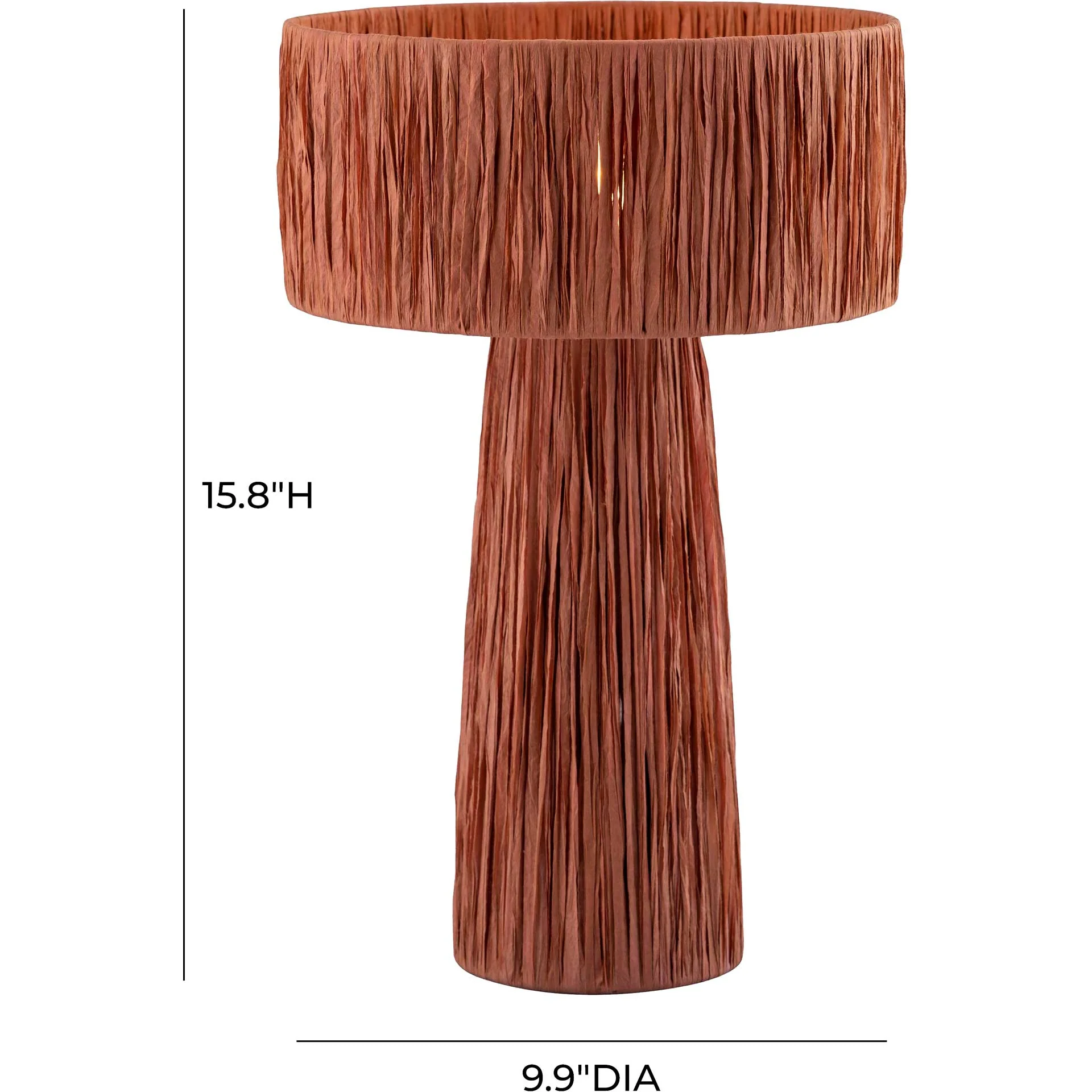 Shannon Rafia Table Lamp Brick - Image 6