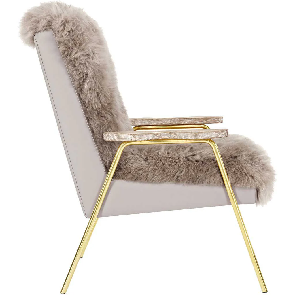 Sheepskin Armchair Brown - Image 2