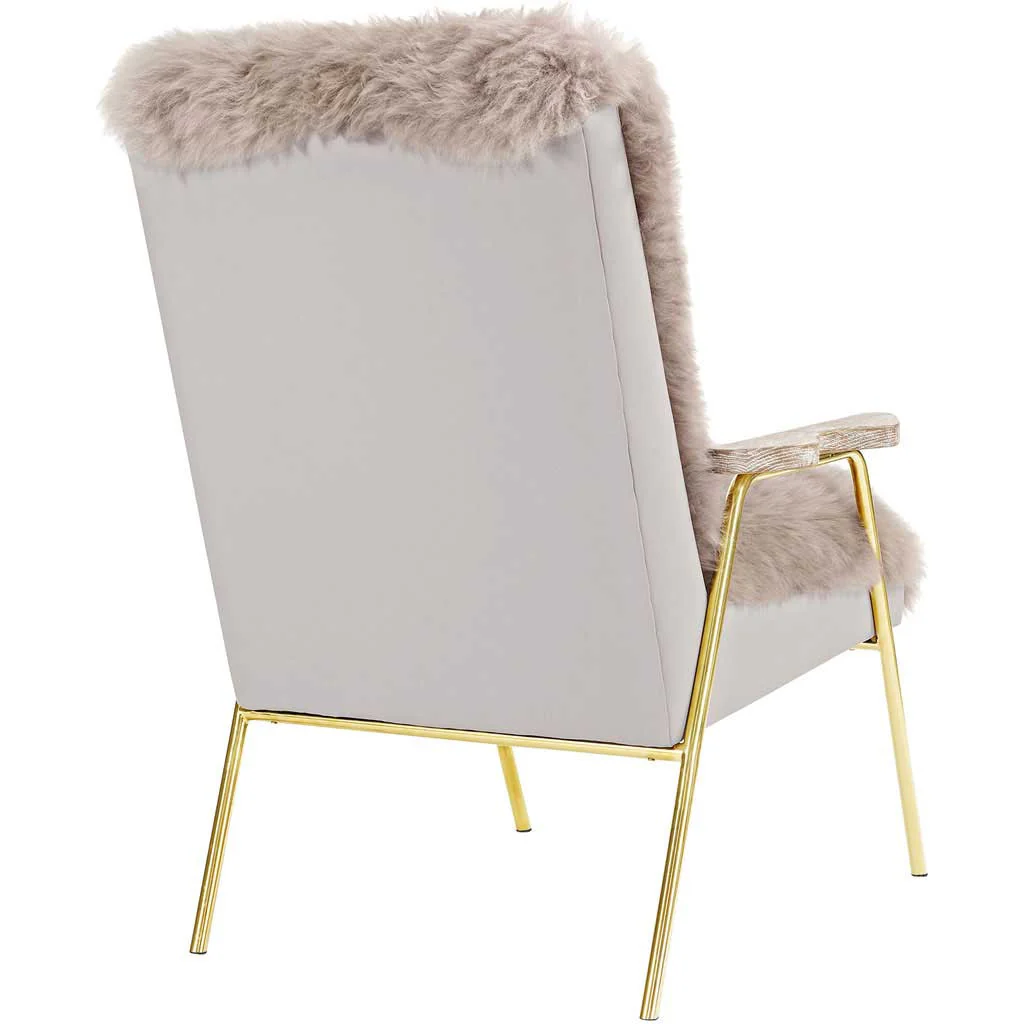 Sheepskin Armchair Brown - Image 3