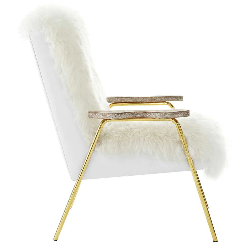 Sheepskin Armchair White - Image 2