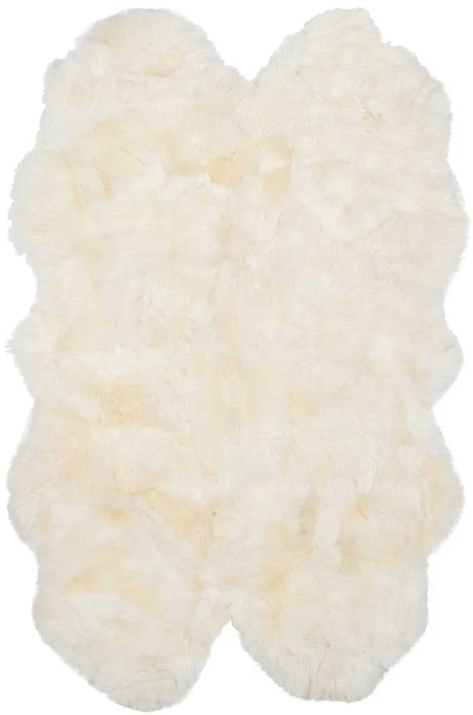 Sheepskin Hand Woven White Area Rug - Image 2