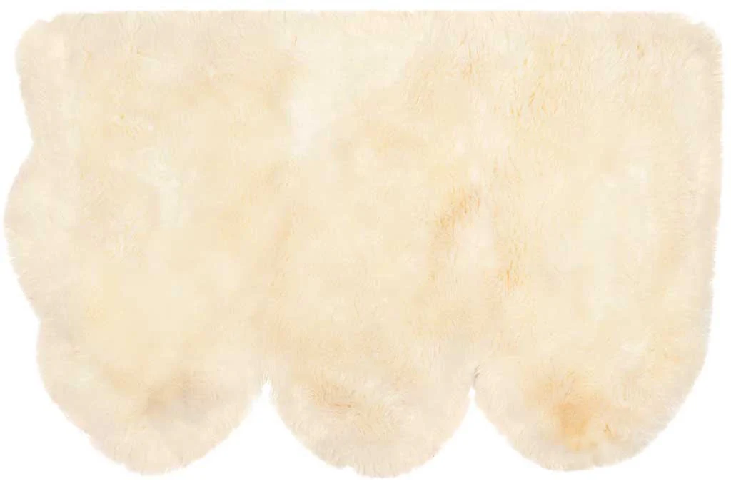 Sheepskin Hand Woven White Area Rug - Image 3