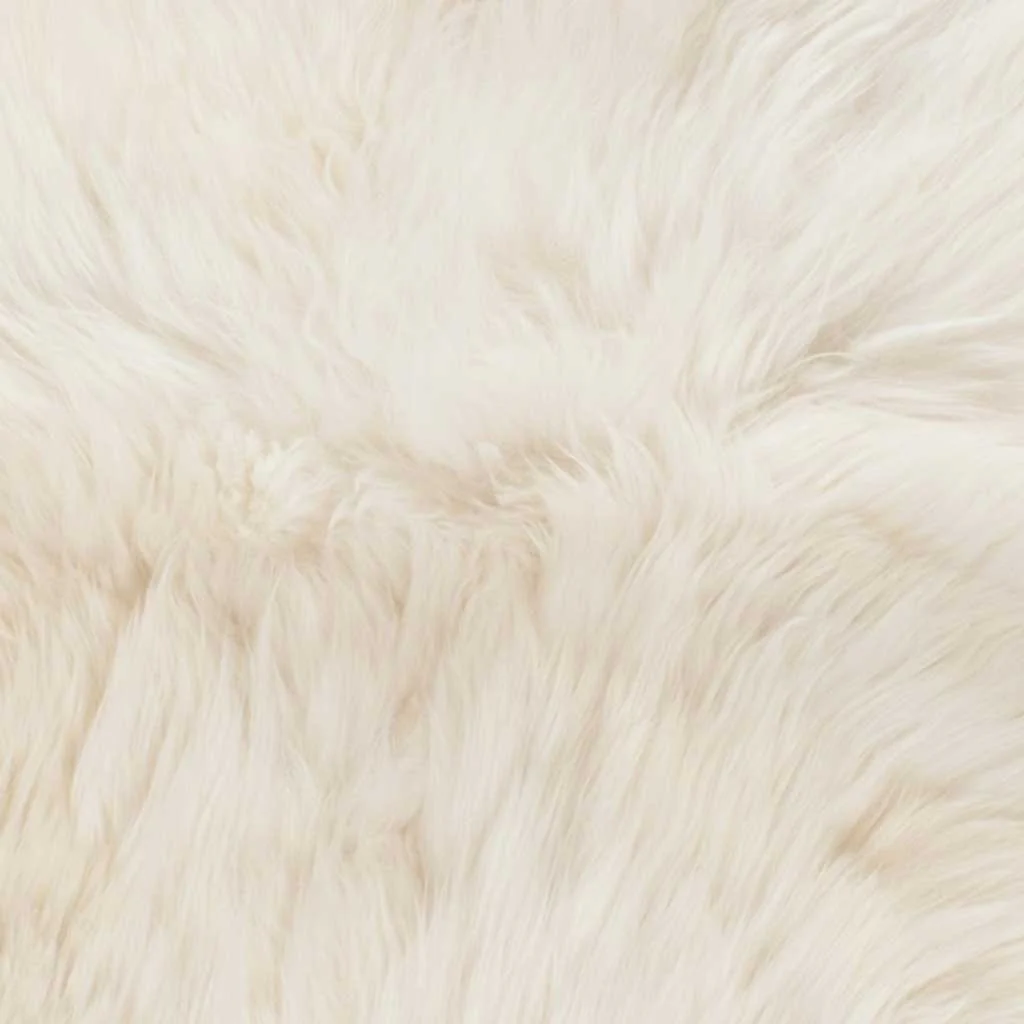 Sheepskin Hand Woven White Runner Rug - Image 3