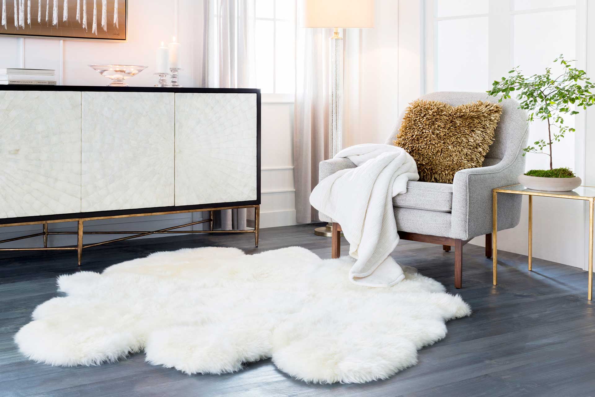 Sheepskin Ivory Area Rug - Image 5