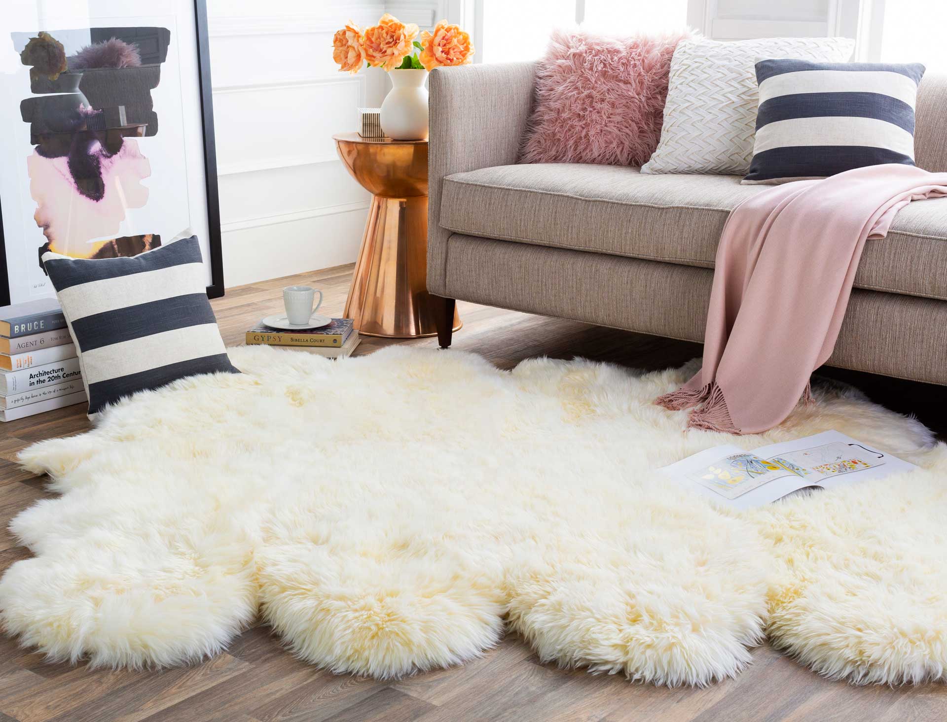Sheepskin Ivory Area Rug - Image 7