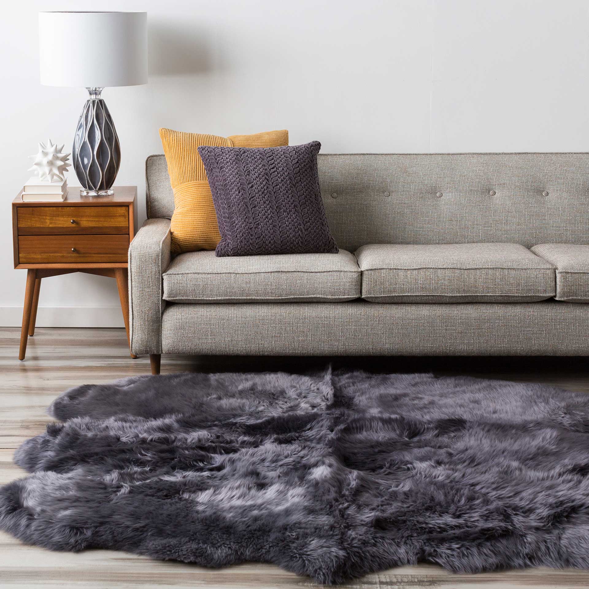 Sheepskin Light Gray Area Rug - Image 5