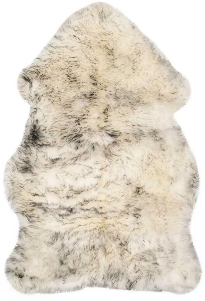 Sheepskin Pelt Ivory/Smoke Gray Area Rug - Image 3