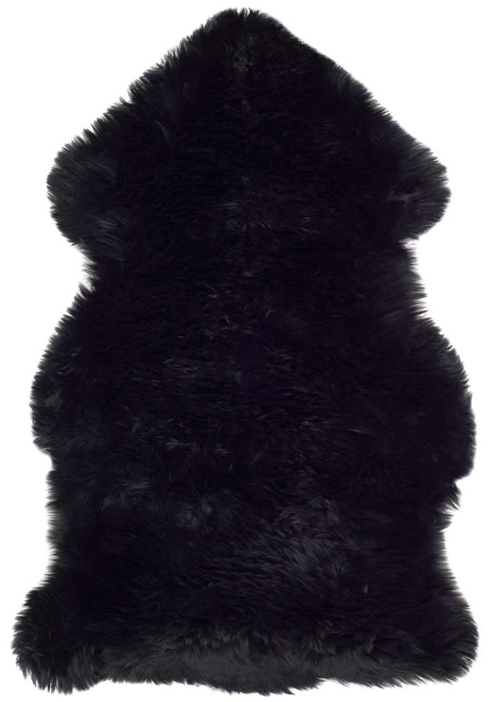 Sheepskin Pelt Midnight Black Area Rug - Image 3