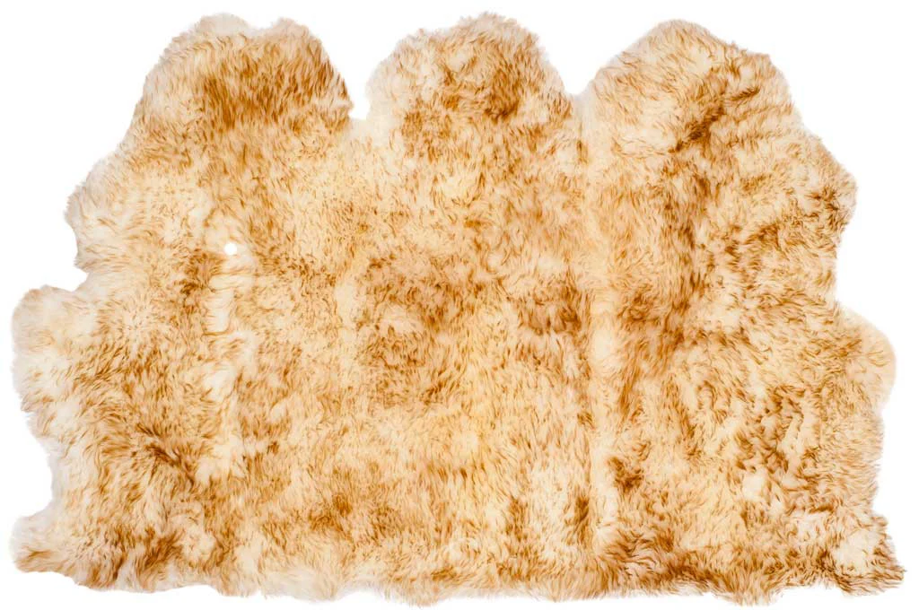 Sheepskin Pelt Off White/Coco Brown Area Rug - Image 2