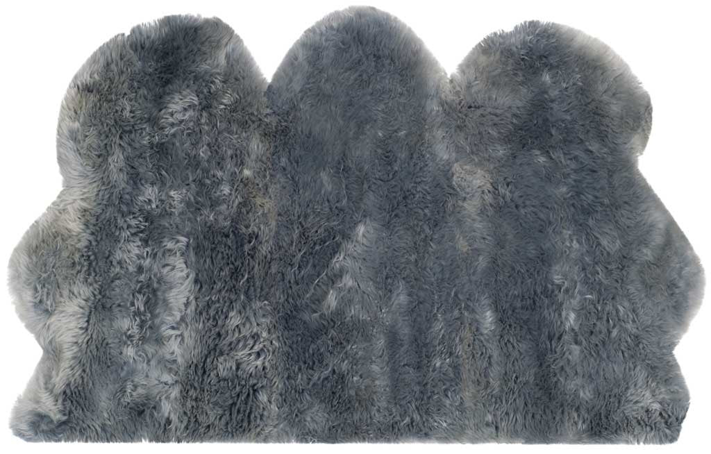 Sheepskin Pelt Steel Blue Area Rug - Image 2