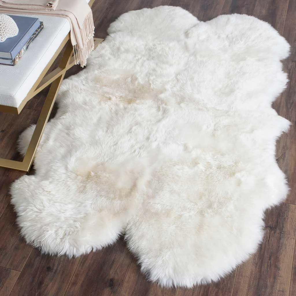 Sheepskin Pelt White Area Rug - Image 10