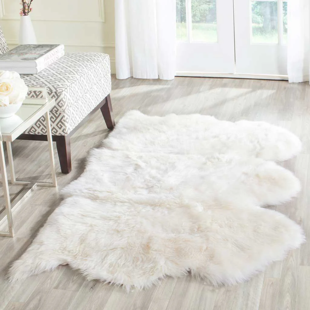 Sheepskin Pelt White Area Rug - Image 11