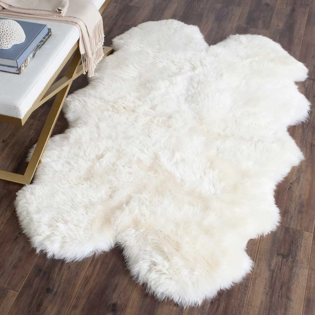Sheepskin Pelt White Area Rug - Image 12