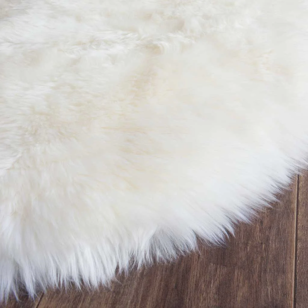 Sheepskin Pelt White Area Rug - Image 6