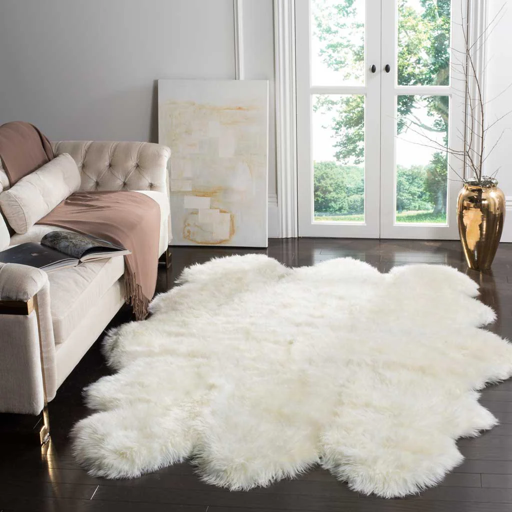 Sheepskin Pelt White Area Rug - Image 9