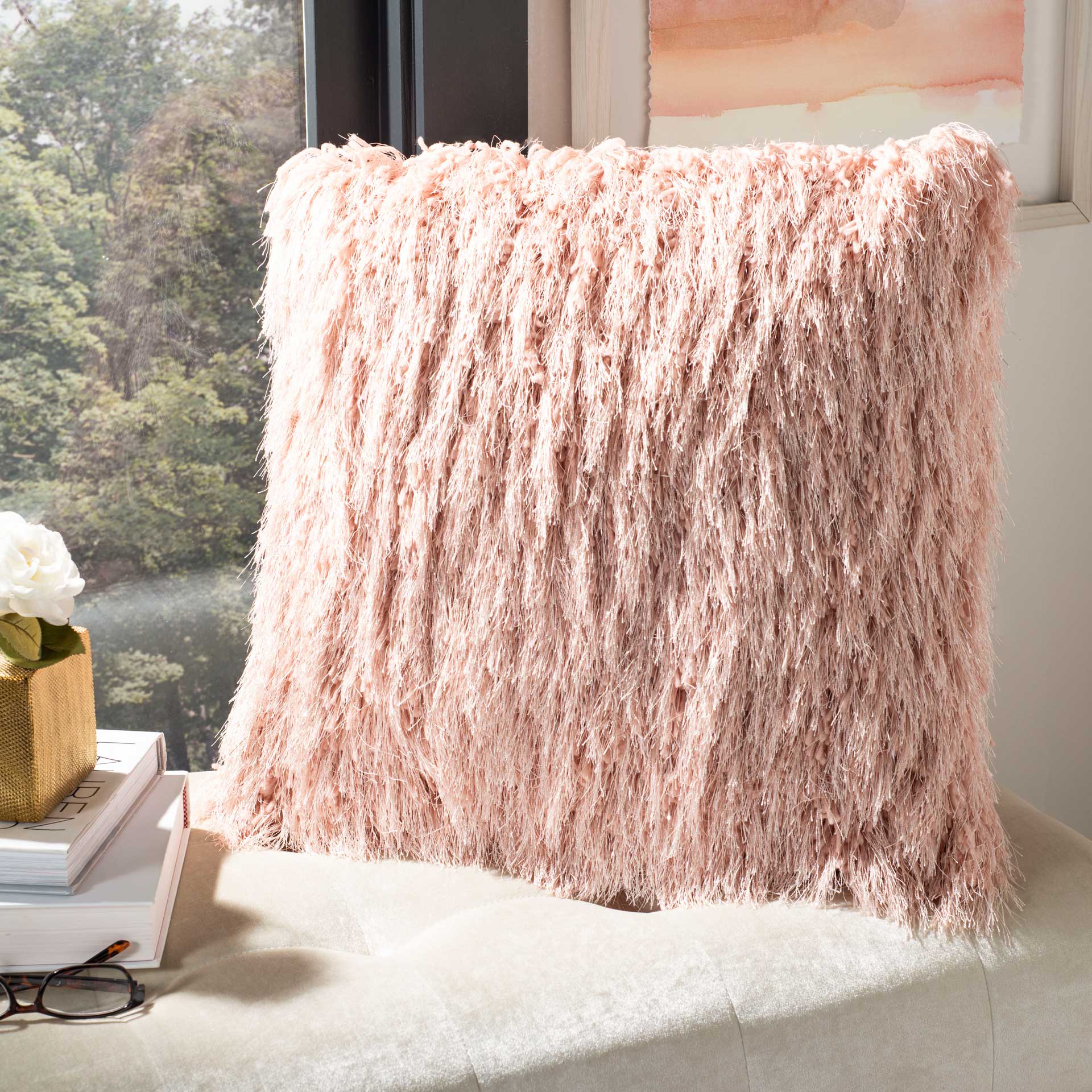 Sheer Modish Metallic Pillow Metallic Blush - Image 4