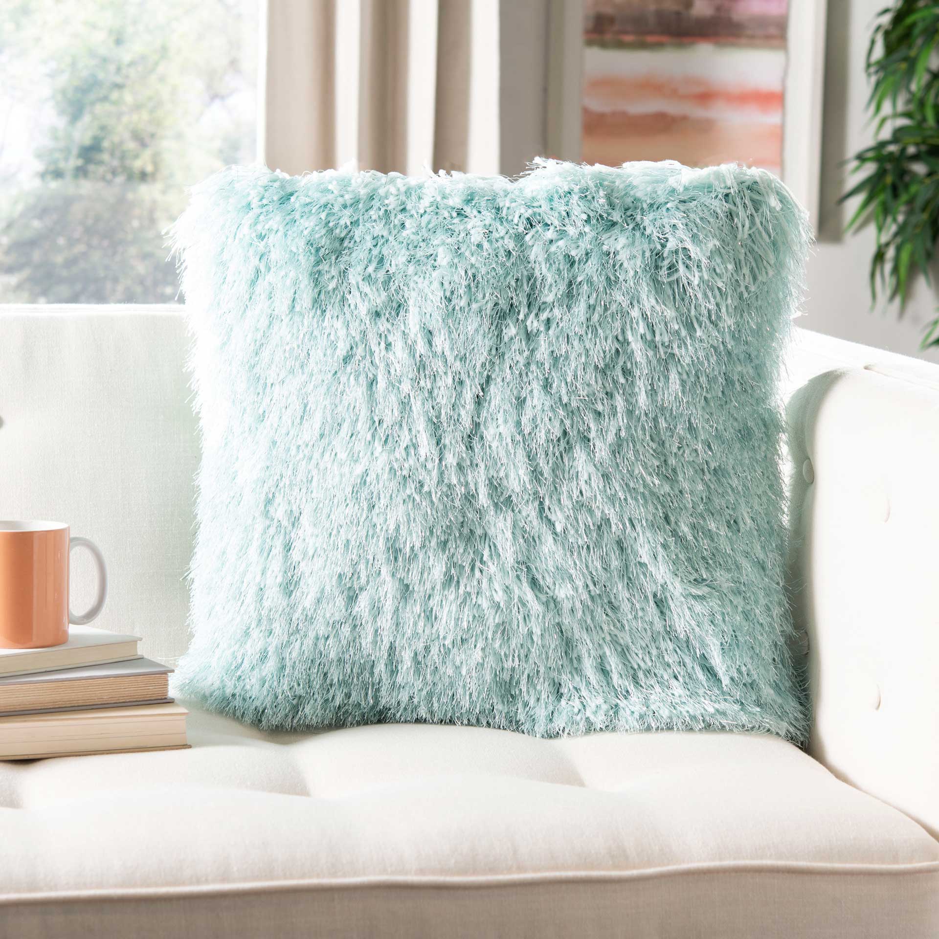 Sheer Modish Metallic Pillow Metallic Light Blue - Image 5