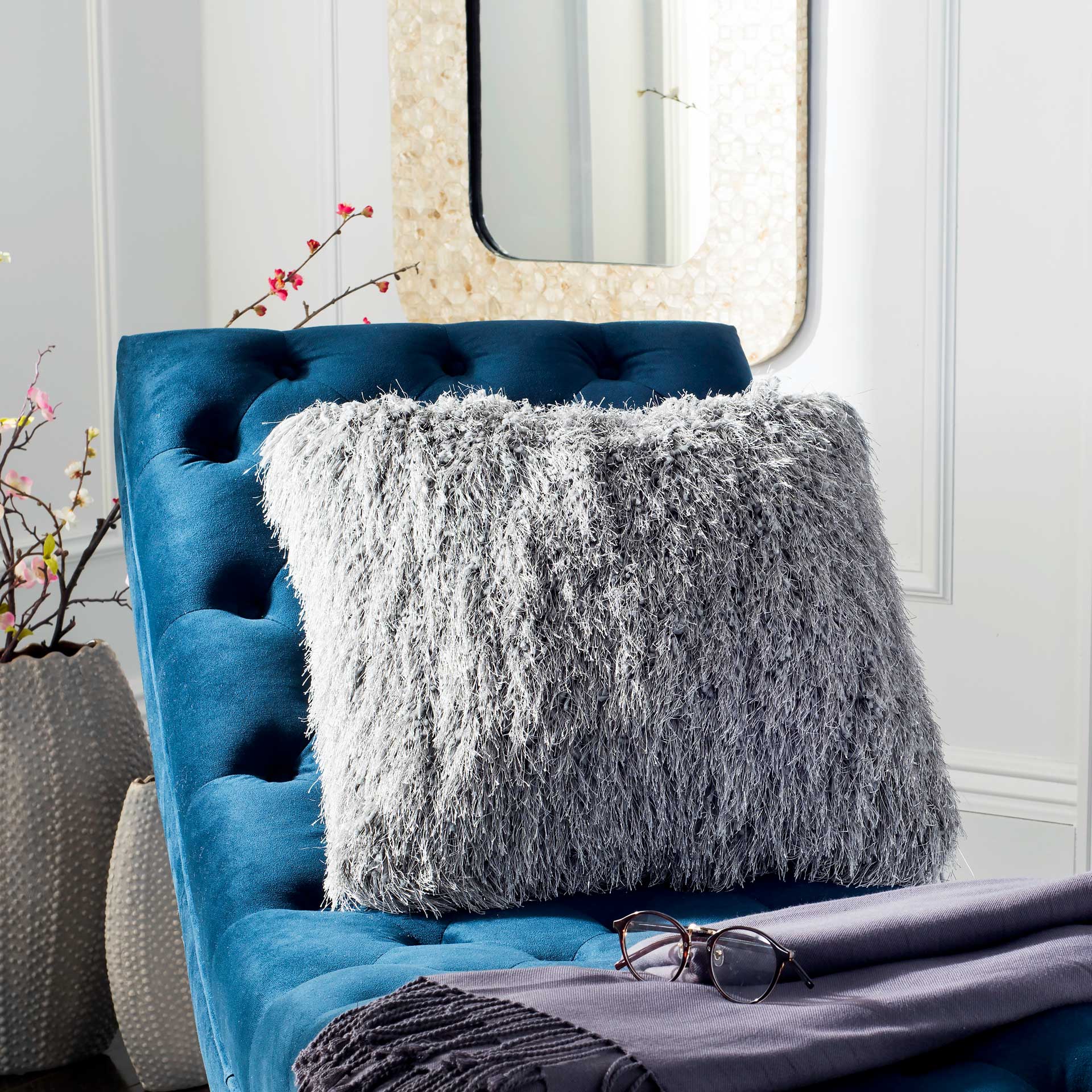 Sheer Modish Metallic Pillow Metallic Snow - Image 5