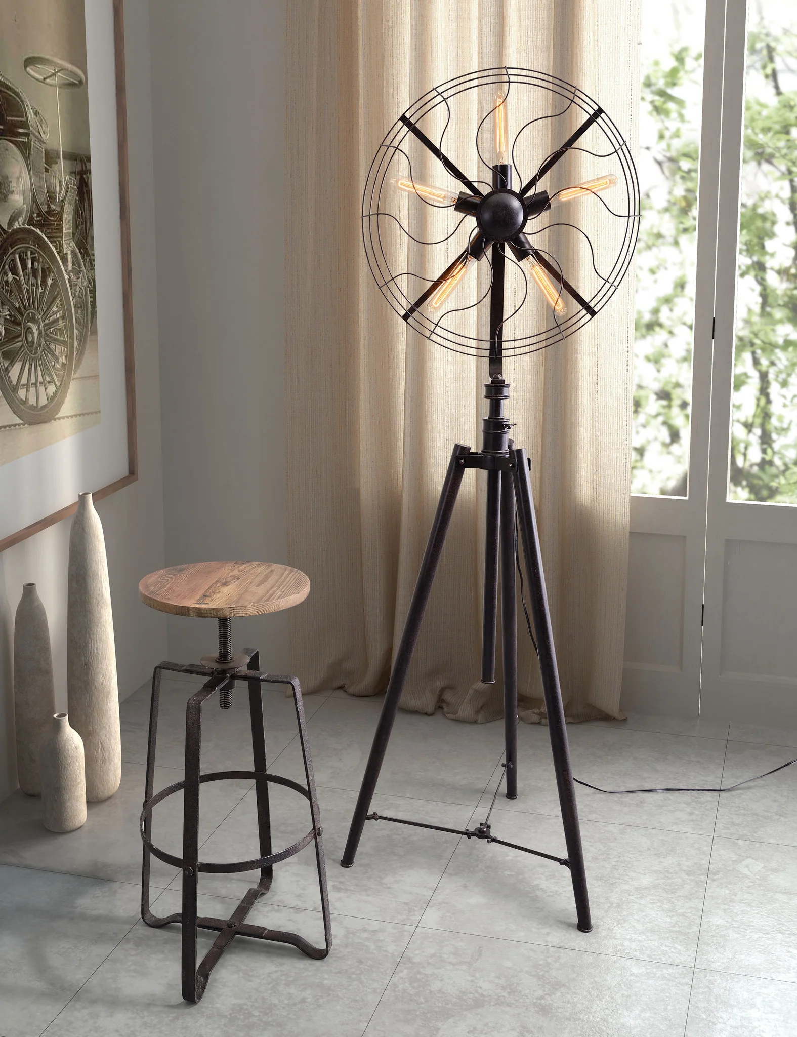 Shelby Floor Lamp Rust Black - Image 4