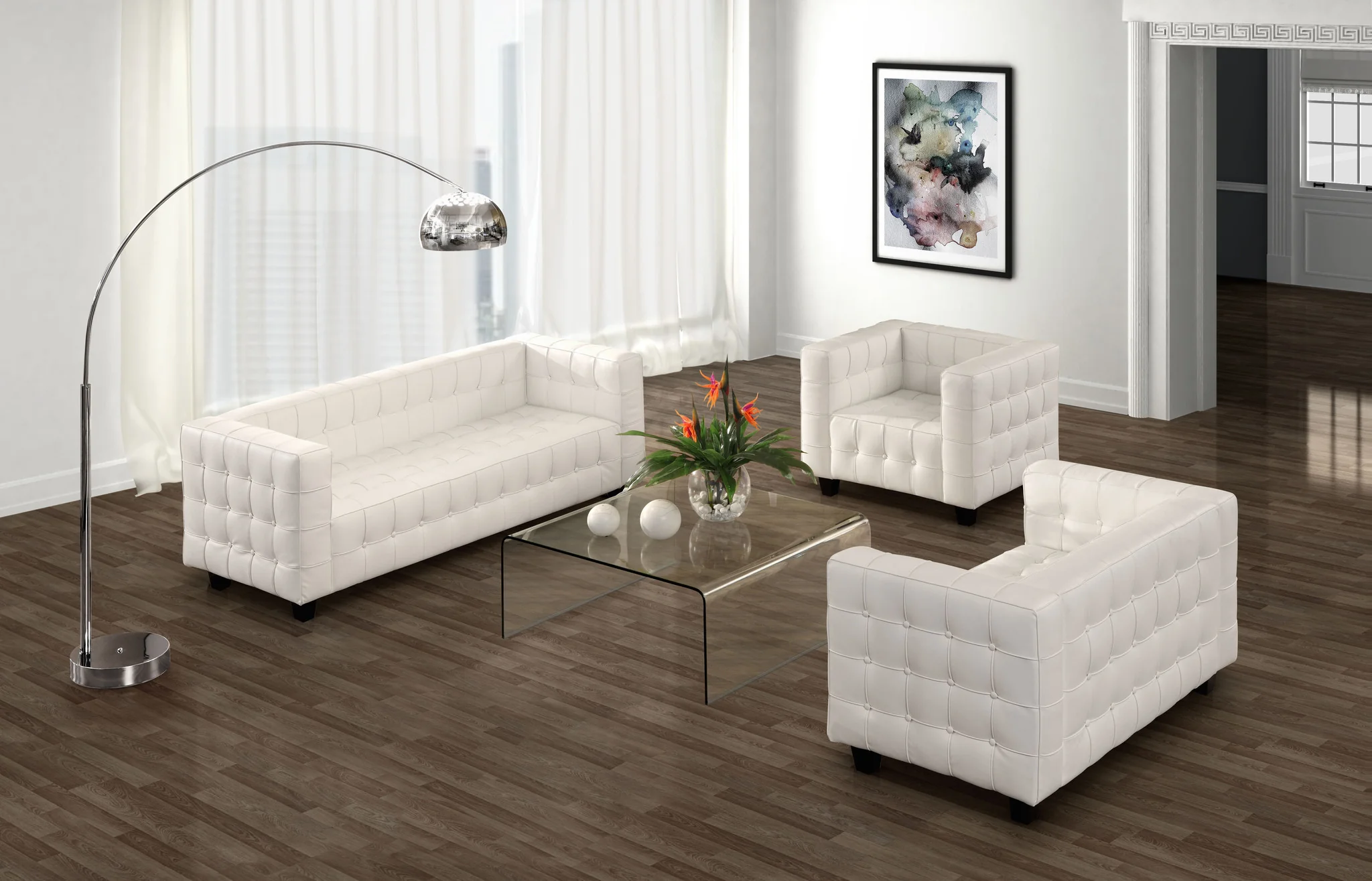 Shelton Coffee Table Clear Glass - Image 4