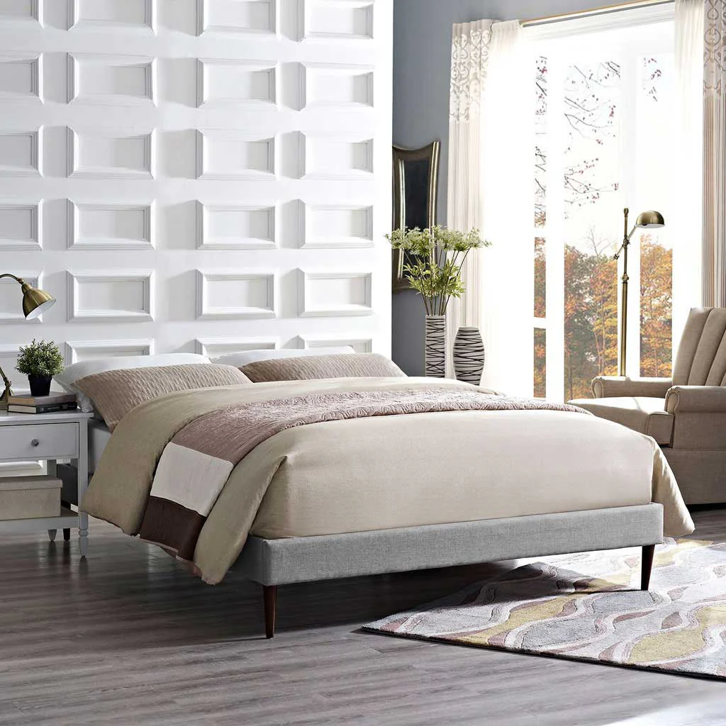 Shelton Fabric Bed Light Gray - Image 5