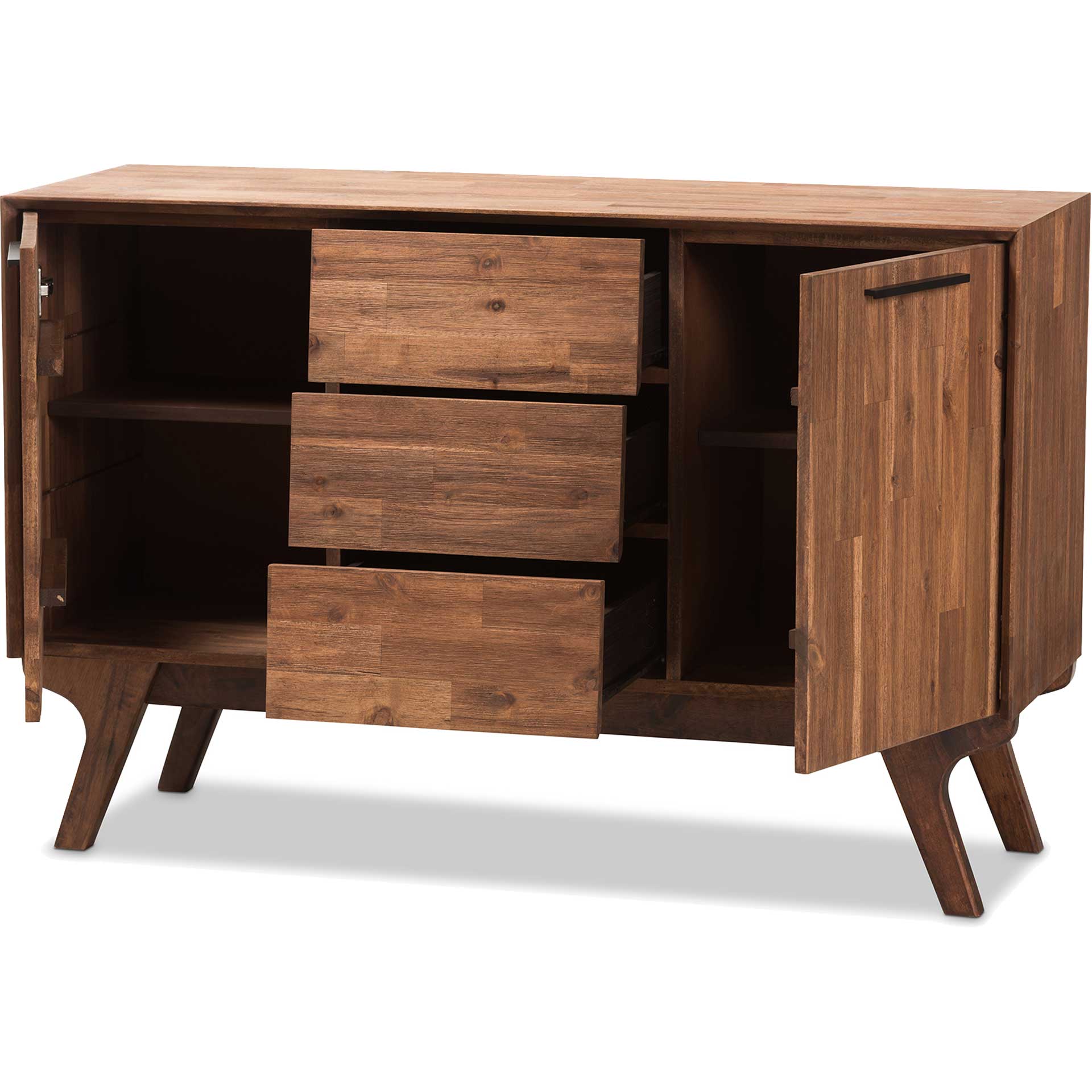 Siara 3-Drawer Sideboard Brown - Image 4