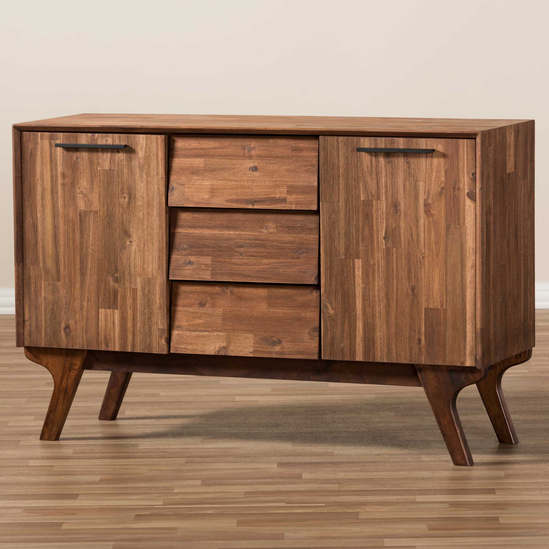 Siara 3-Drawer Sideboard Brown - Image 8