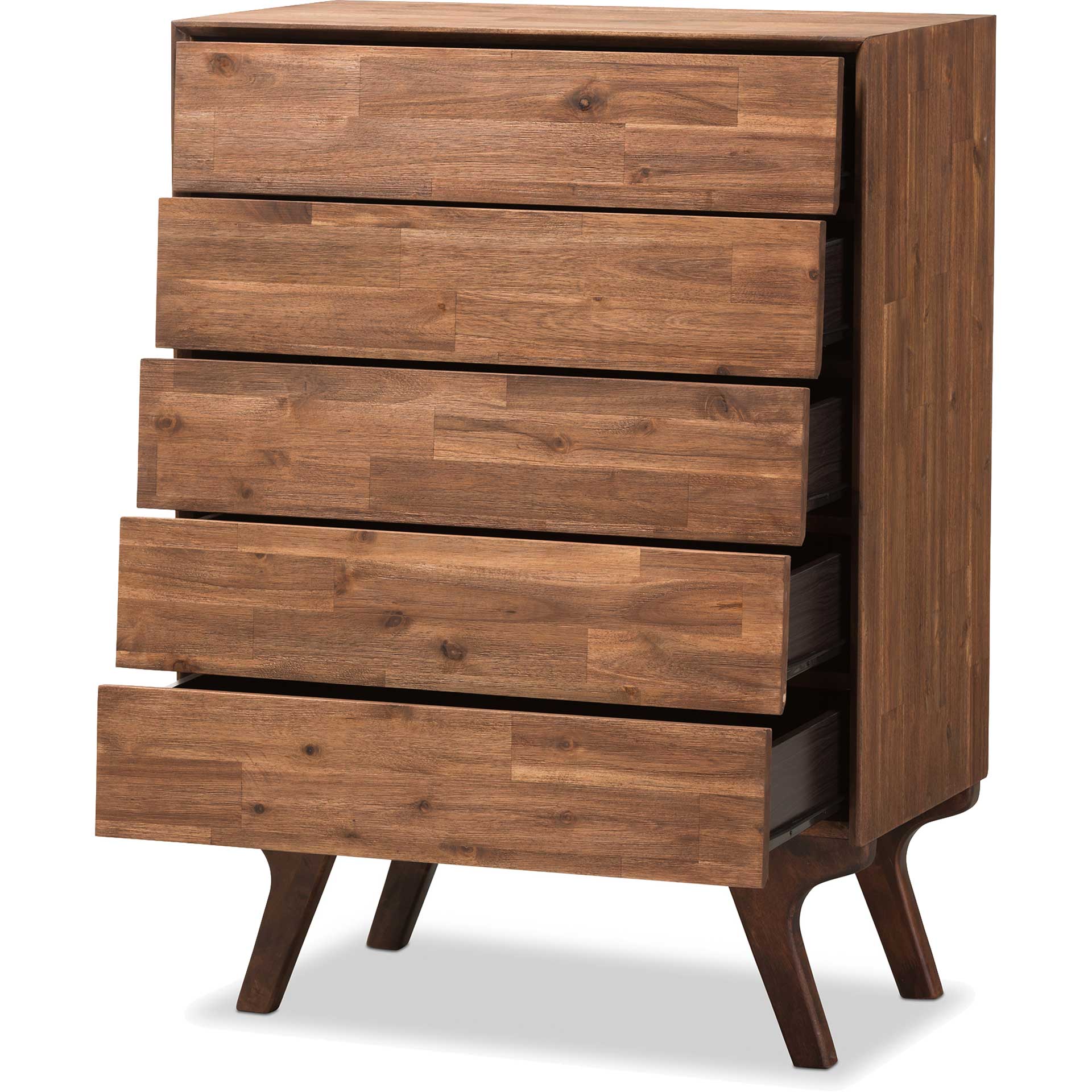 Siara 5-Drawer Chest Brown - Image 4