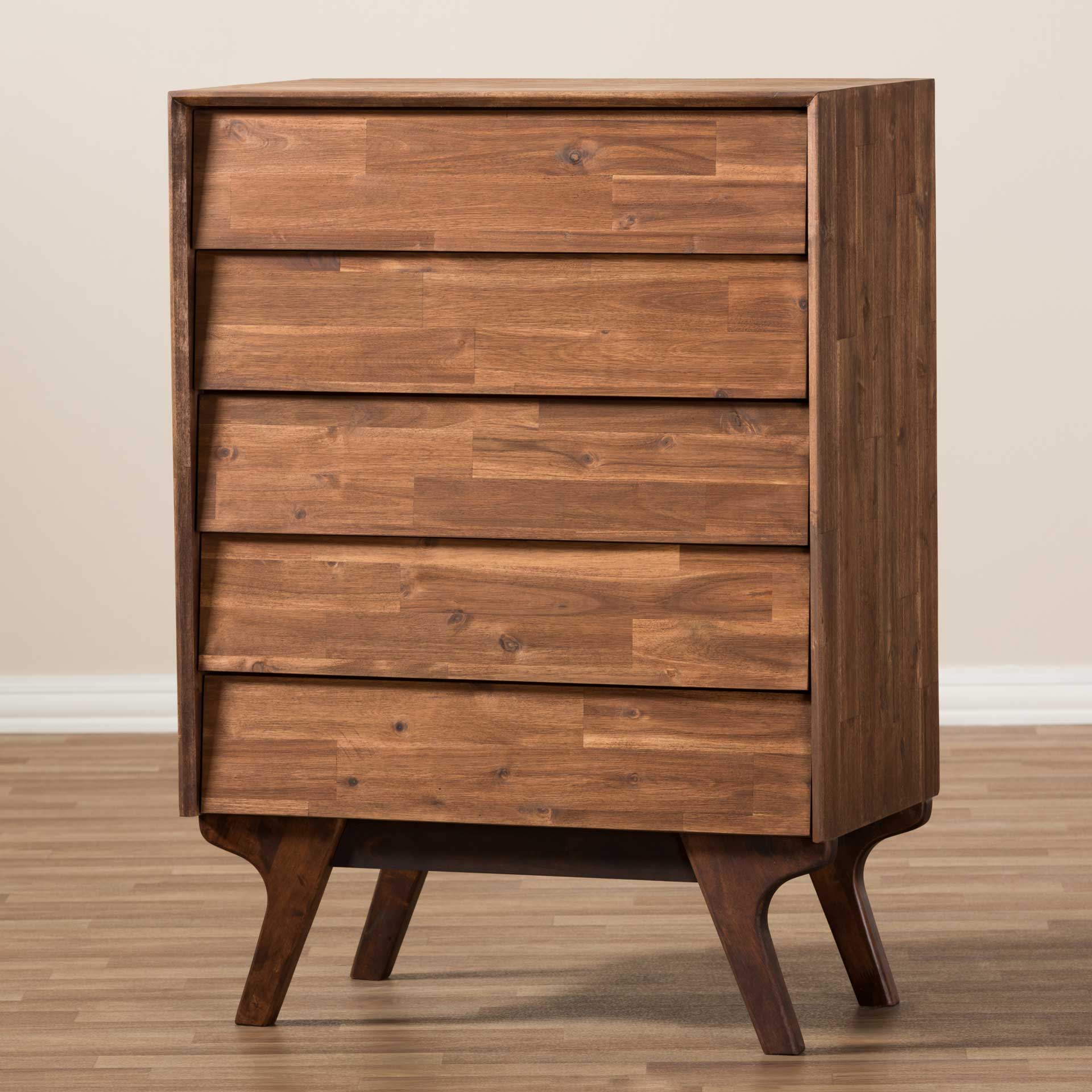 Siara 5-Drawer Chest Brown - Image 8
