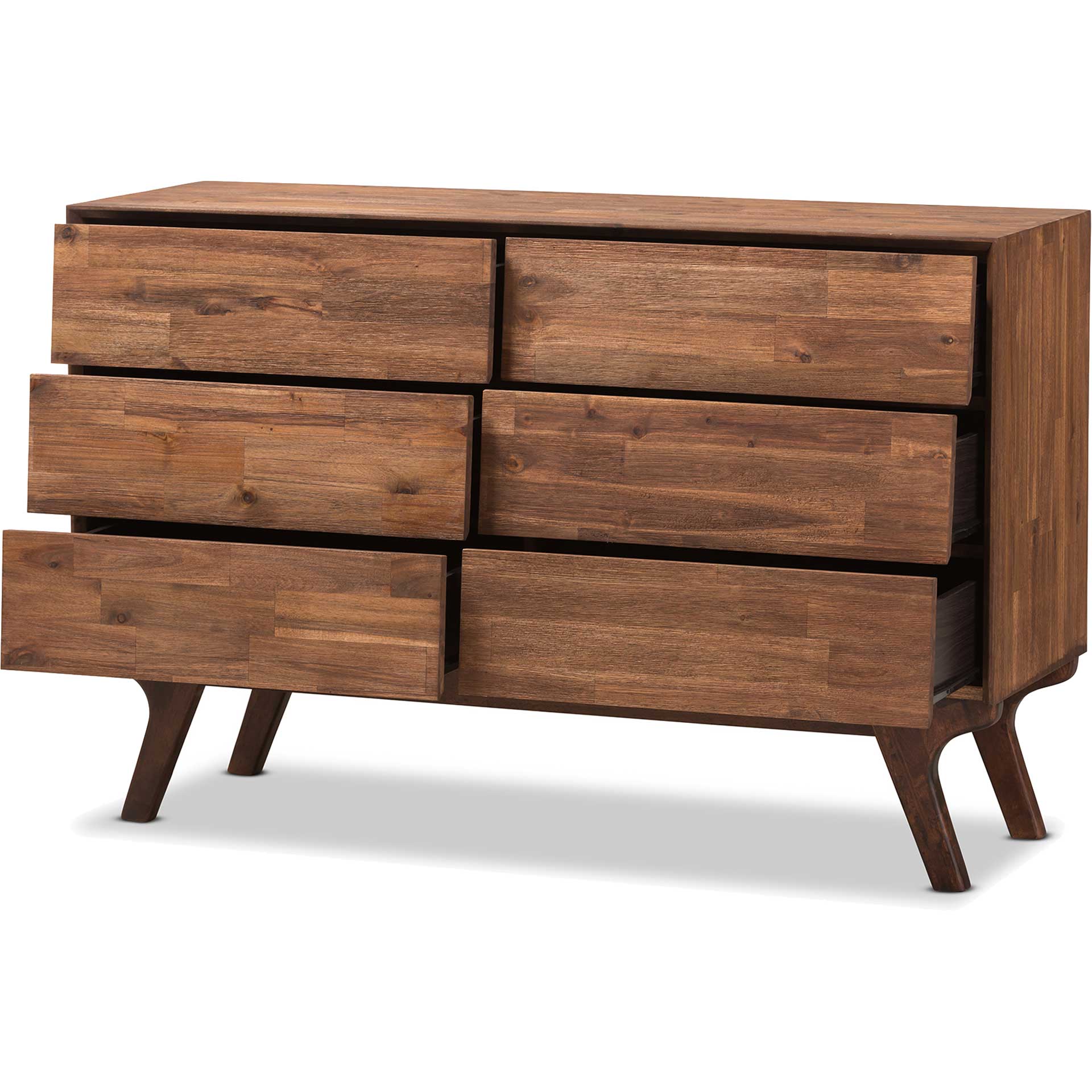 Siara 6-Drawer Dresser Brown - Image 4