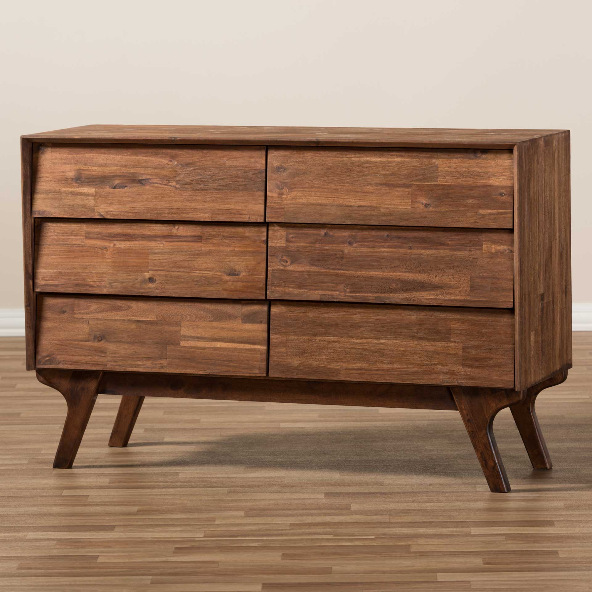 Siara 6-Drawer Dresser Brown - Image 7