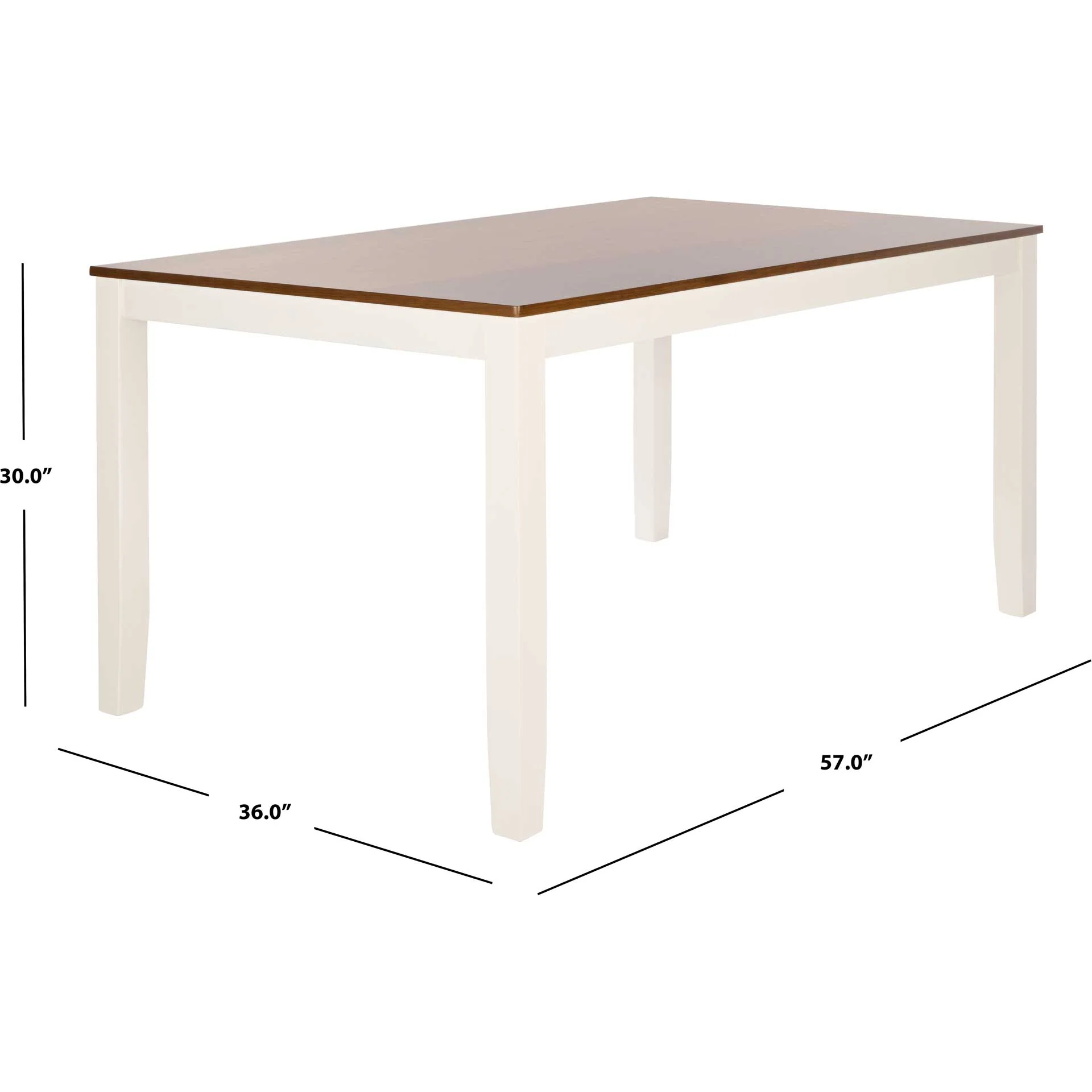 Sicily Rectangle Dining Table White/Natural - Image 8