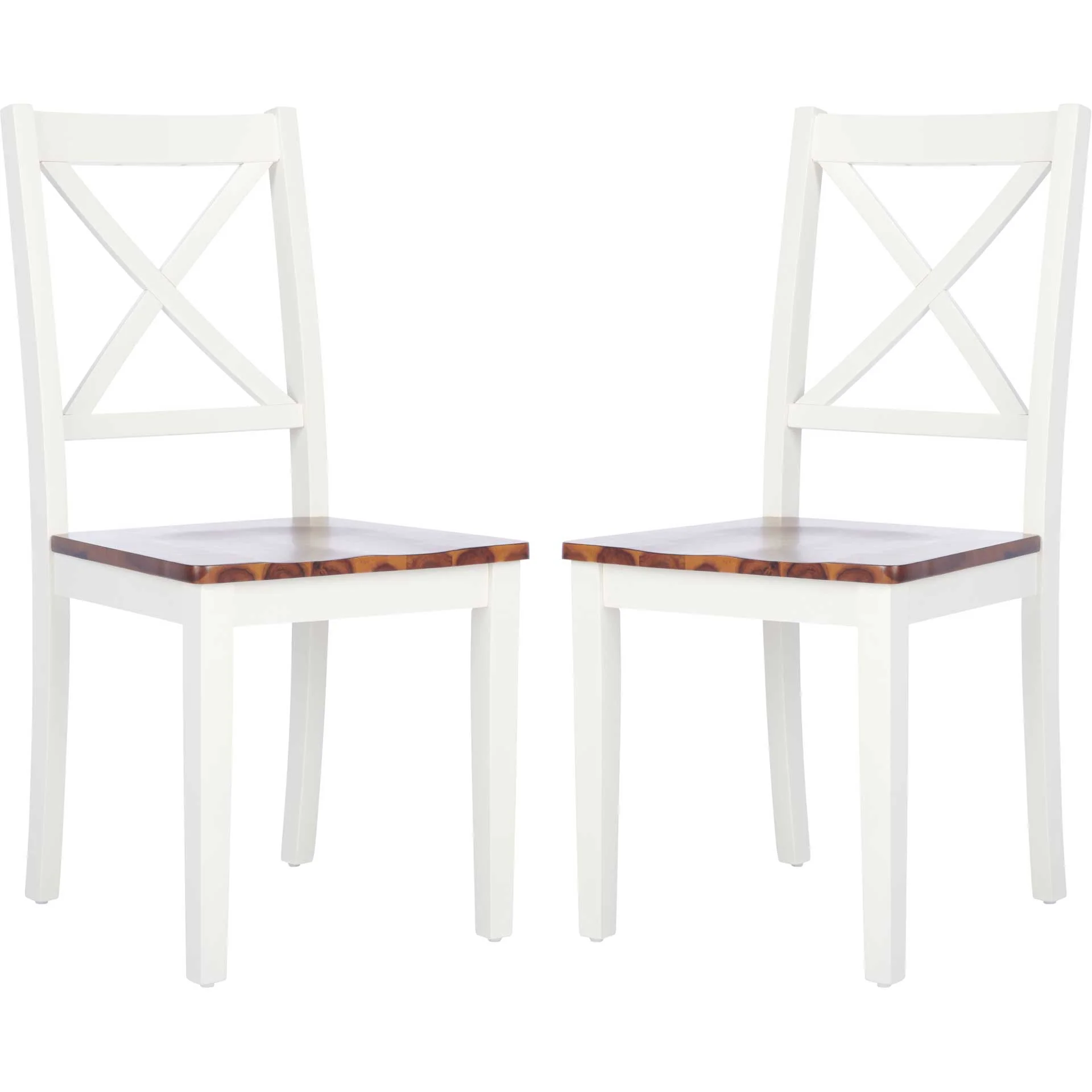 Sicily X Back Dining Chair White/Natural (Set of 2) - Image 2