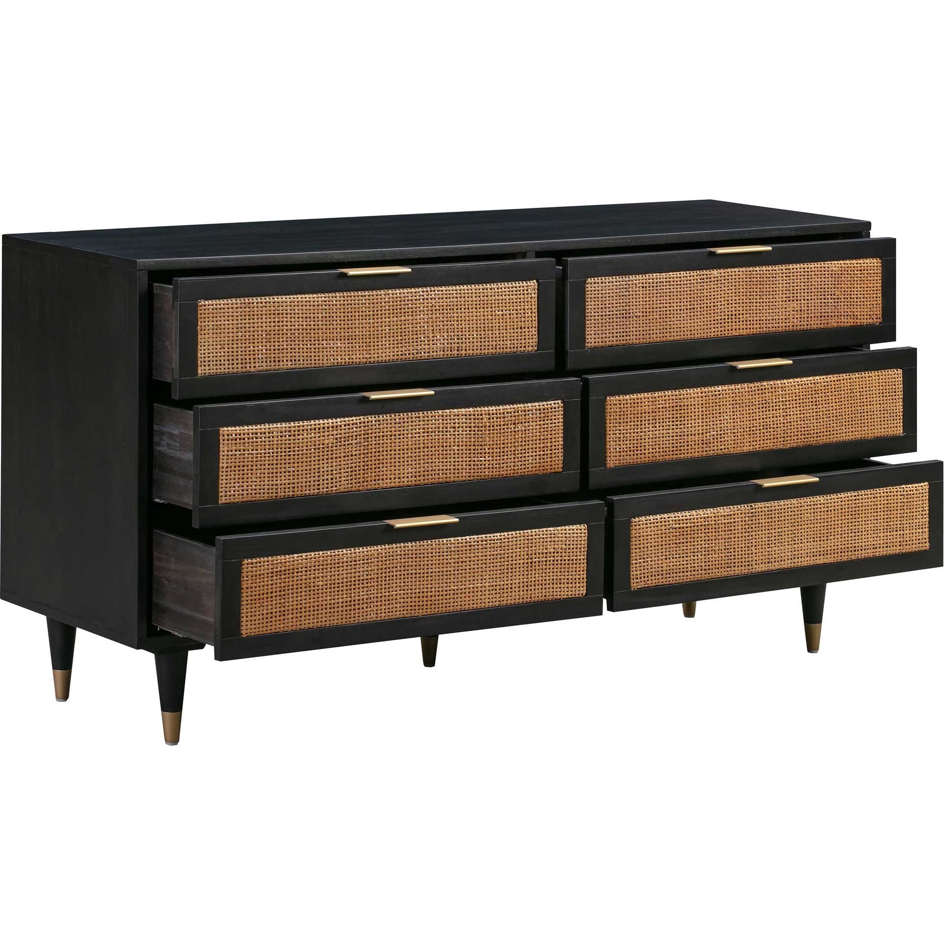 Sidney 6 Drawer Dresser Black - Image 2