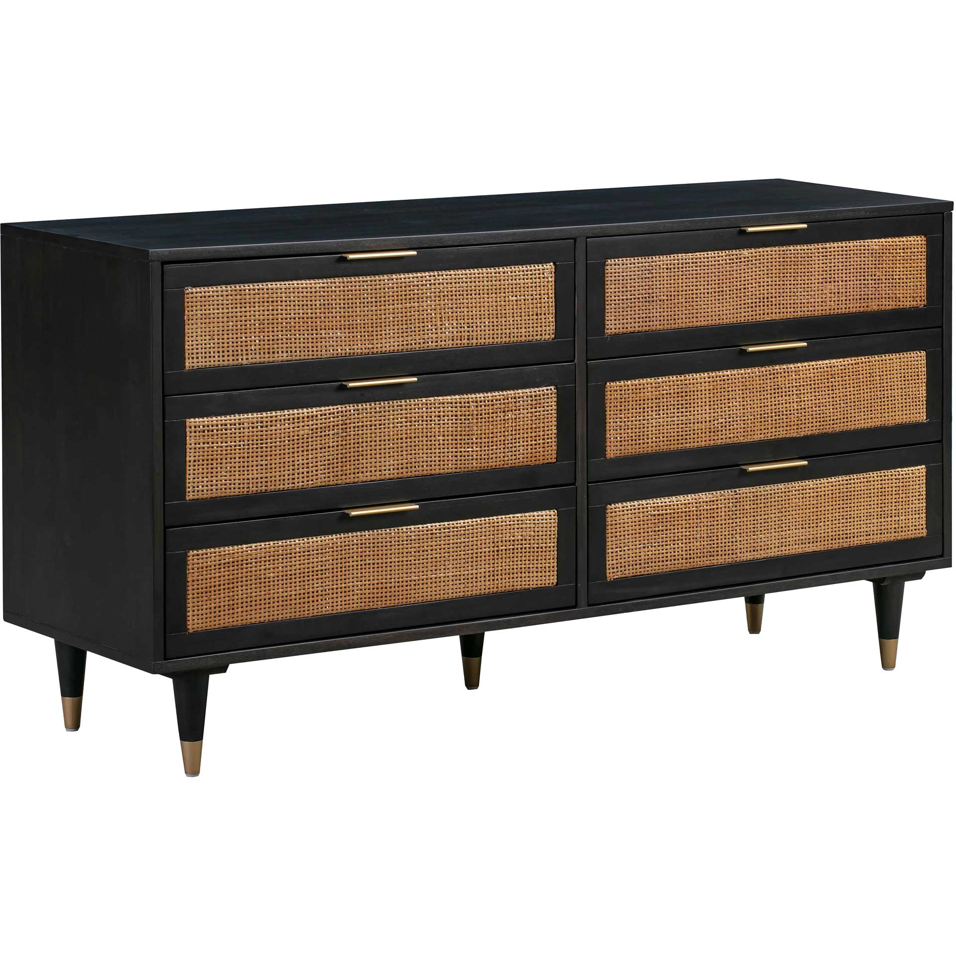 Sidney 6 Drawer Dresser Black - Image 3