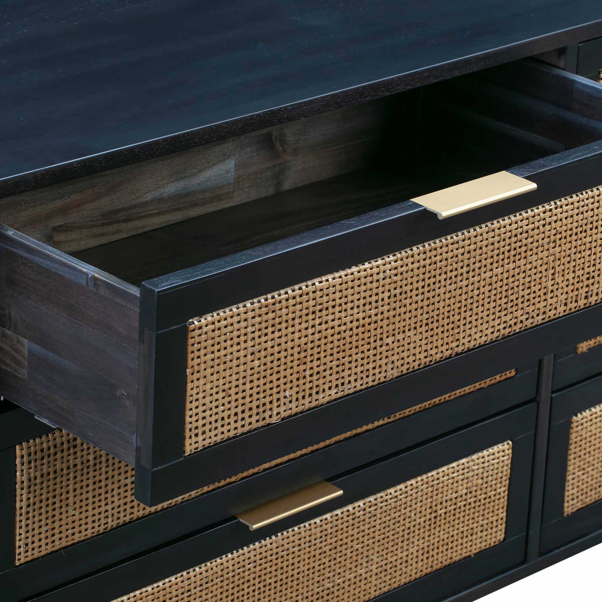 Sidney 6 Drawer Dresser Black - Image 5
