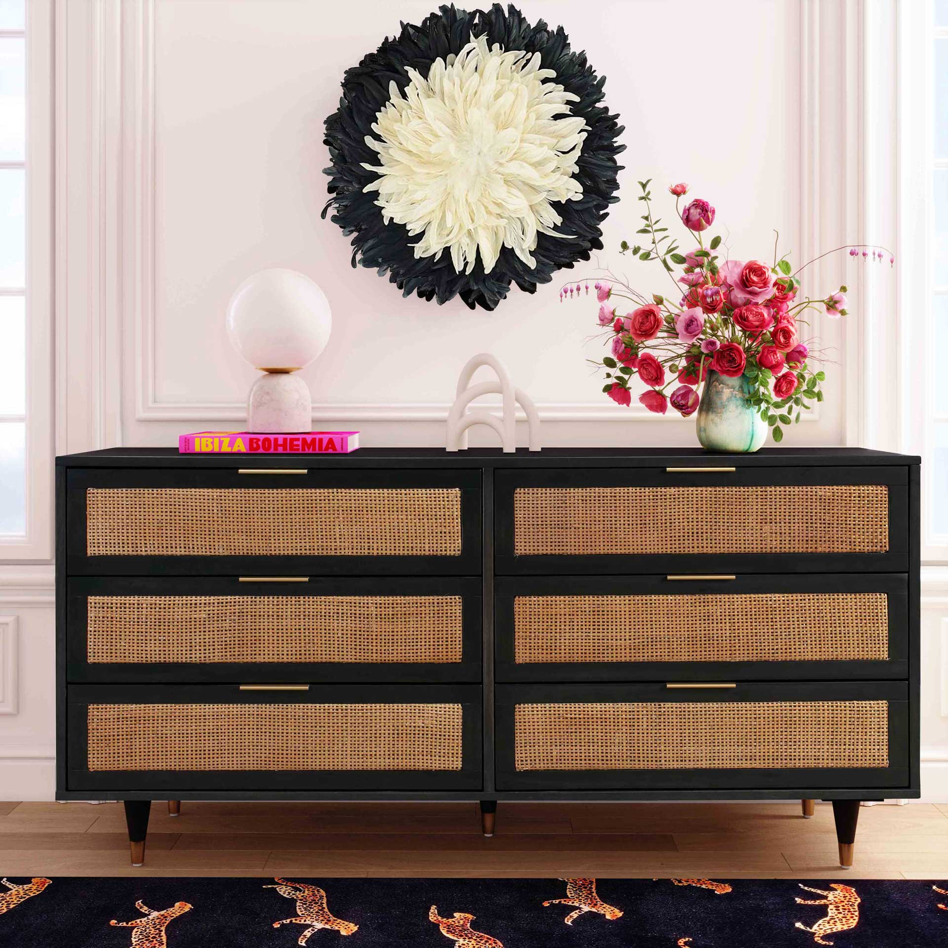 Sidney 6 Drawer Dresser Black - Image 8