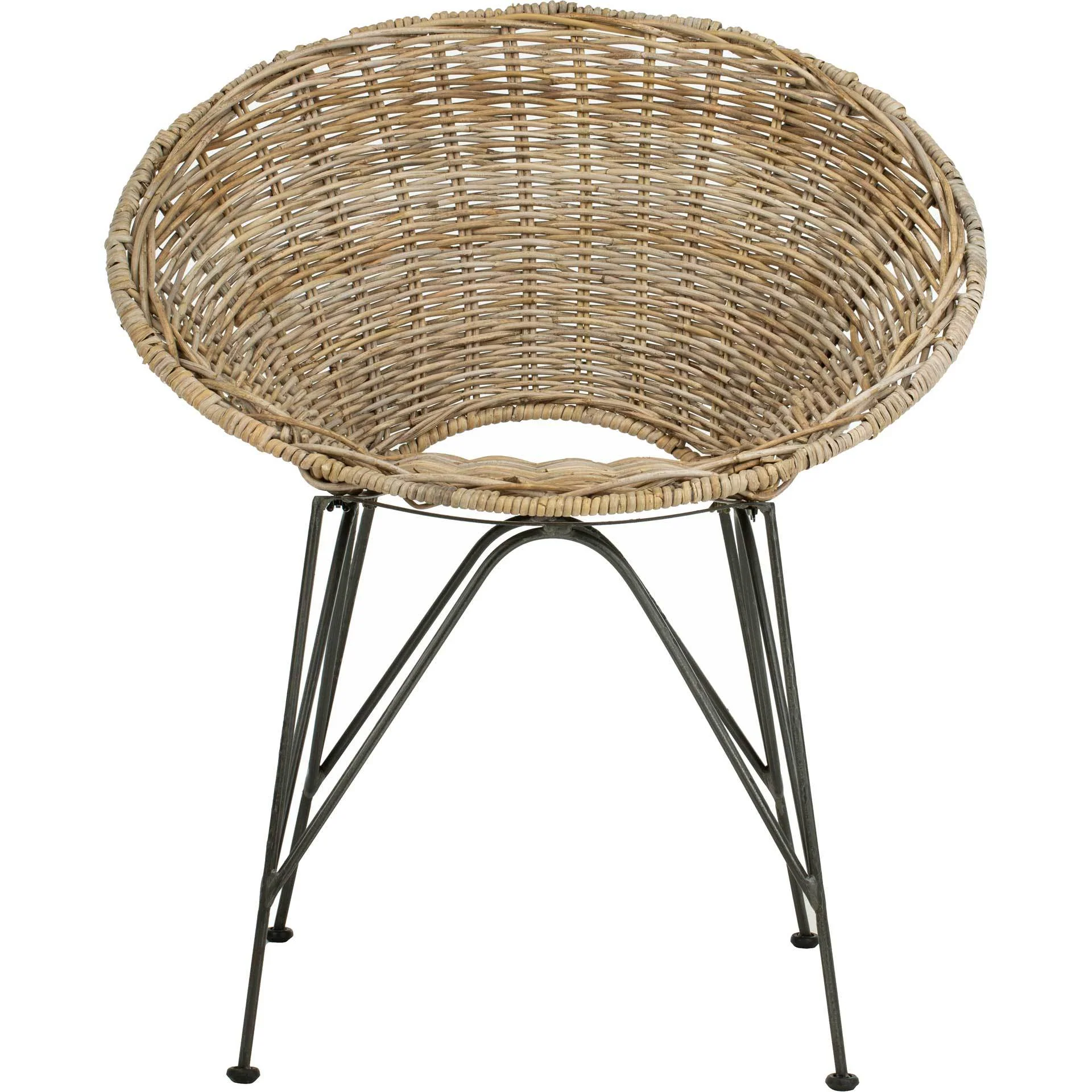 Sienna Rattan Accent Chair Gray Wash/Dark Steel - Image 2