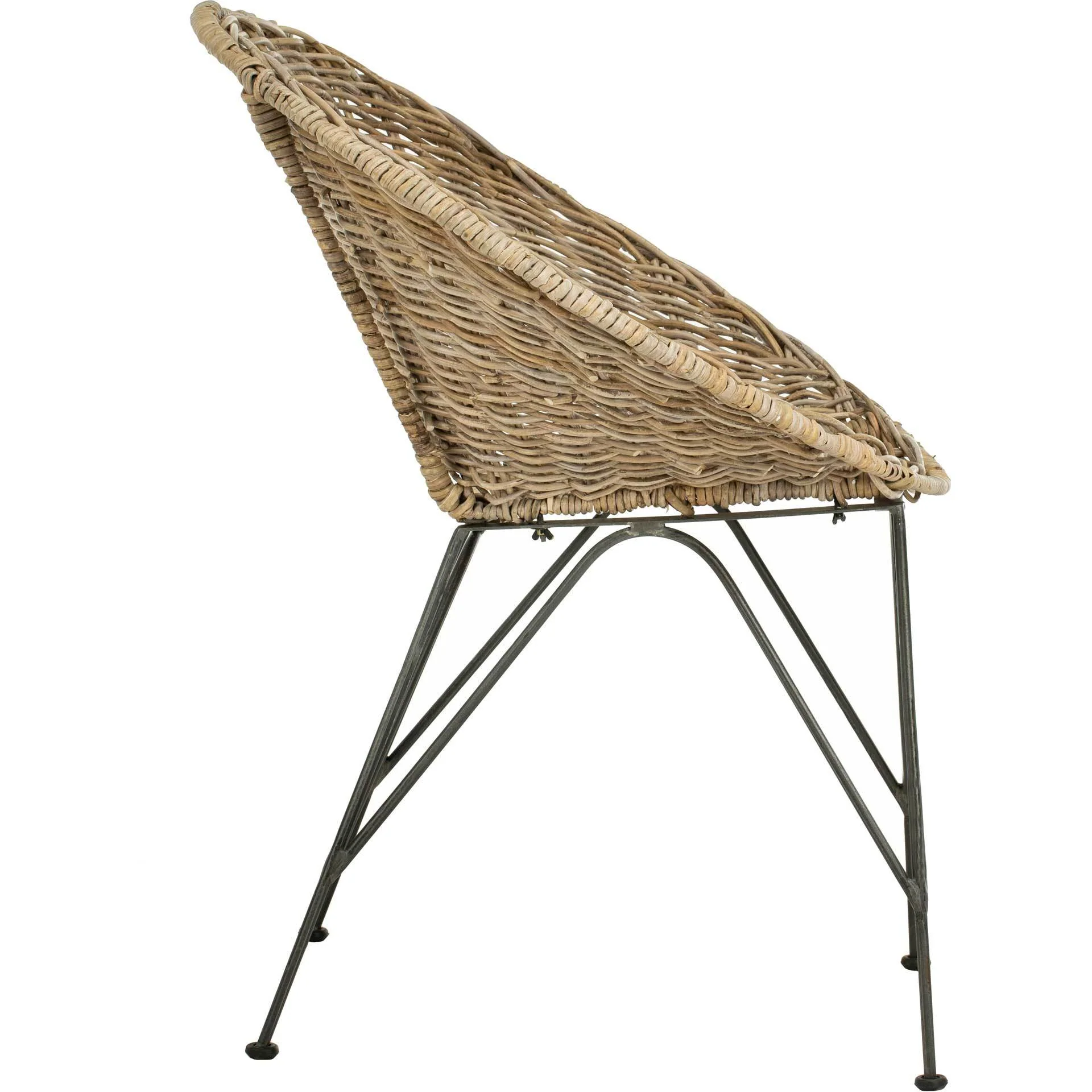 Sienna Rattan Accent Chair Gray Wash/Dark Steel - Image 3