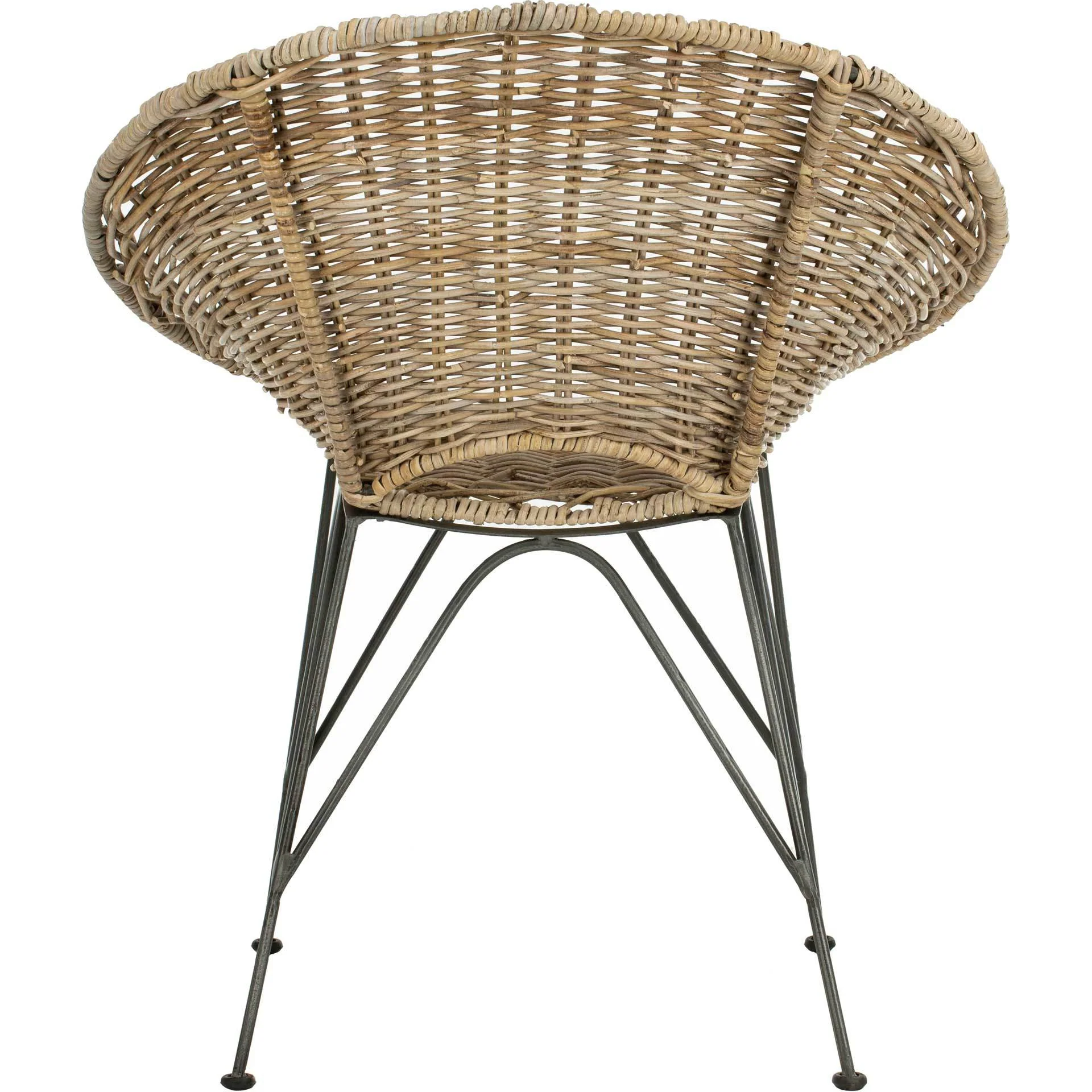 Sienna Rattan Accent Chair Gray Wash/Dark Steel - Image 4