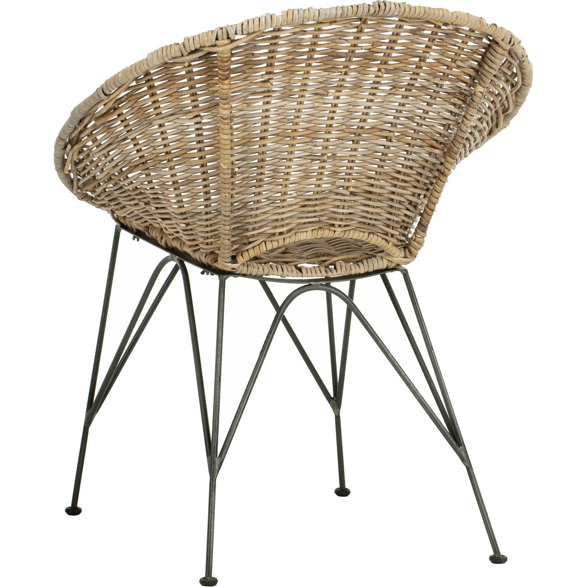 Sienna Rattan Accent Chair Gray Wash/Dark Steel - Image 5